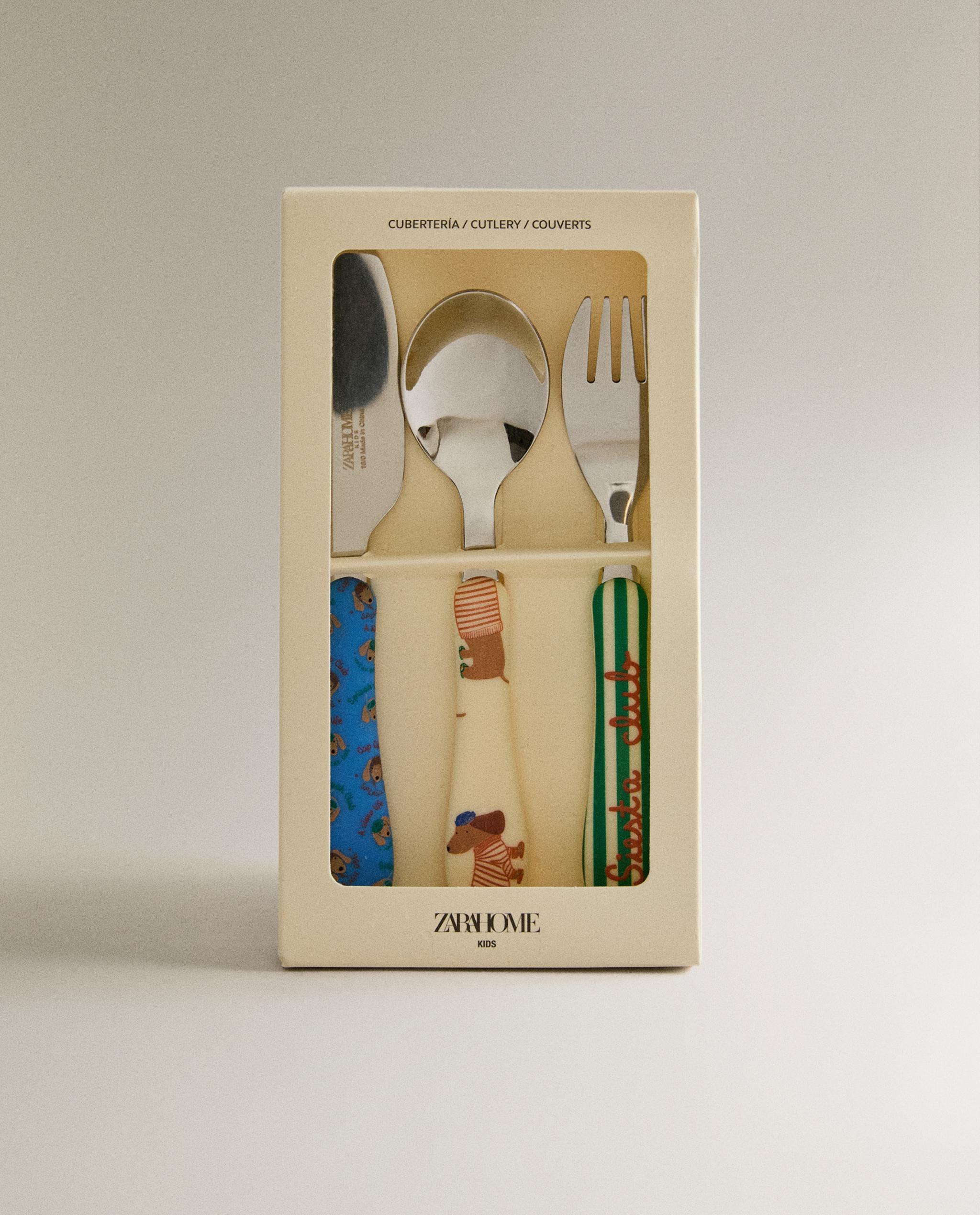 CHILDREN'S DOGGY CUTLERY SET (SET OF 3) product thumbnail 2