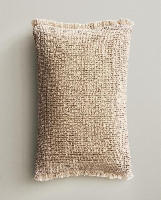 FRINGED CUSHION COVER
