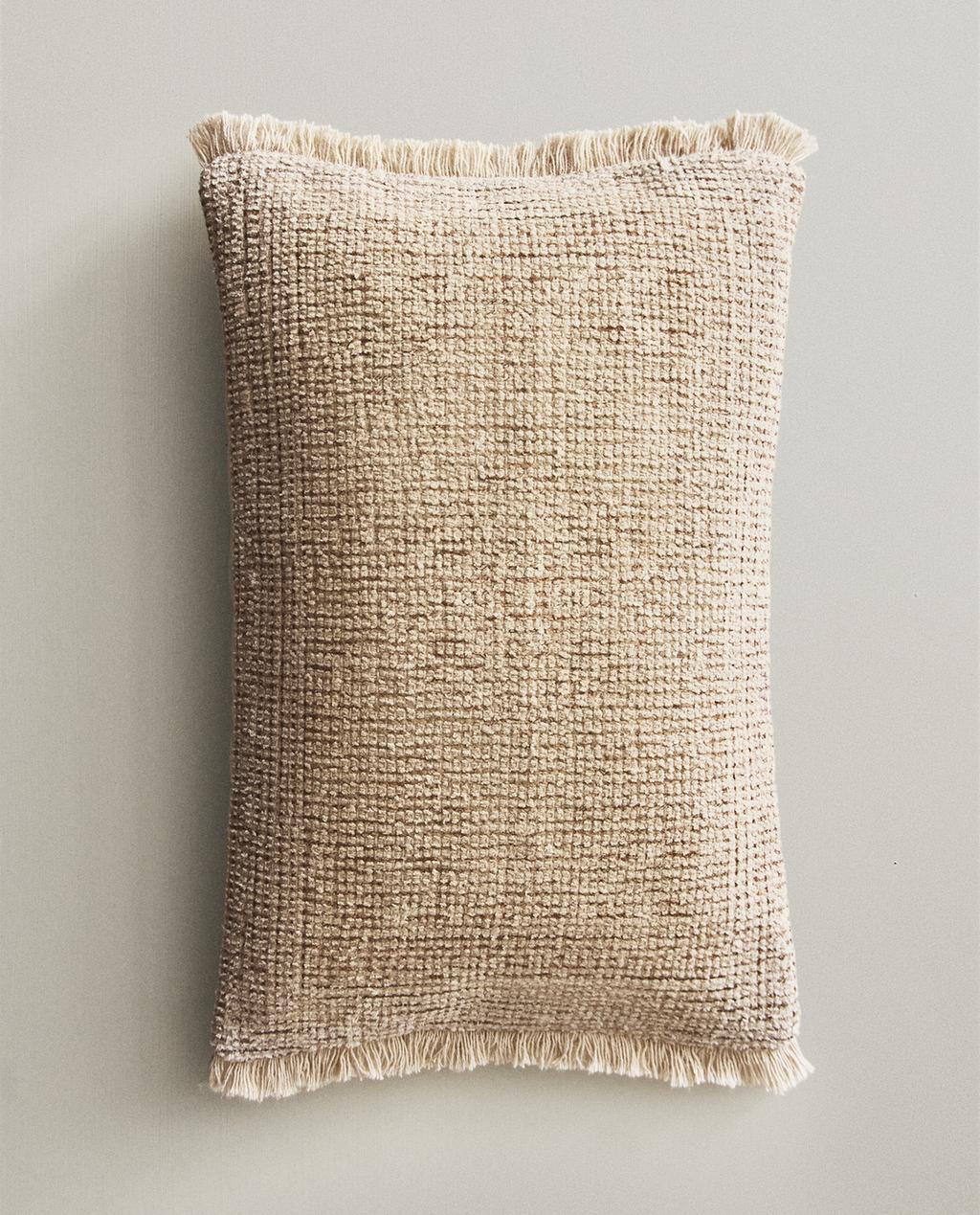 FRINGED CUSHION COVER