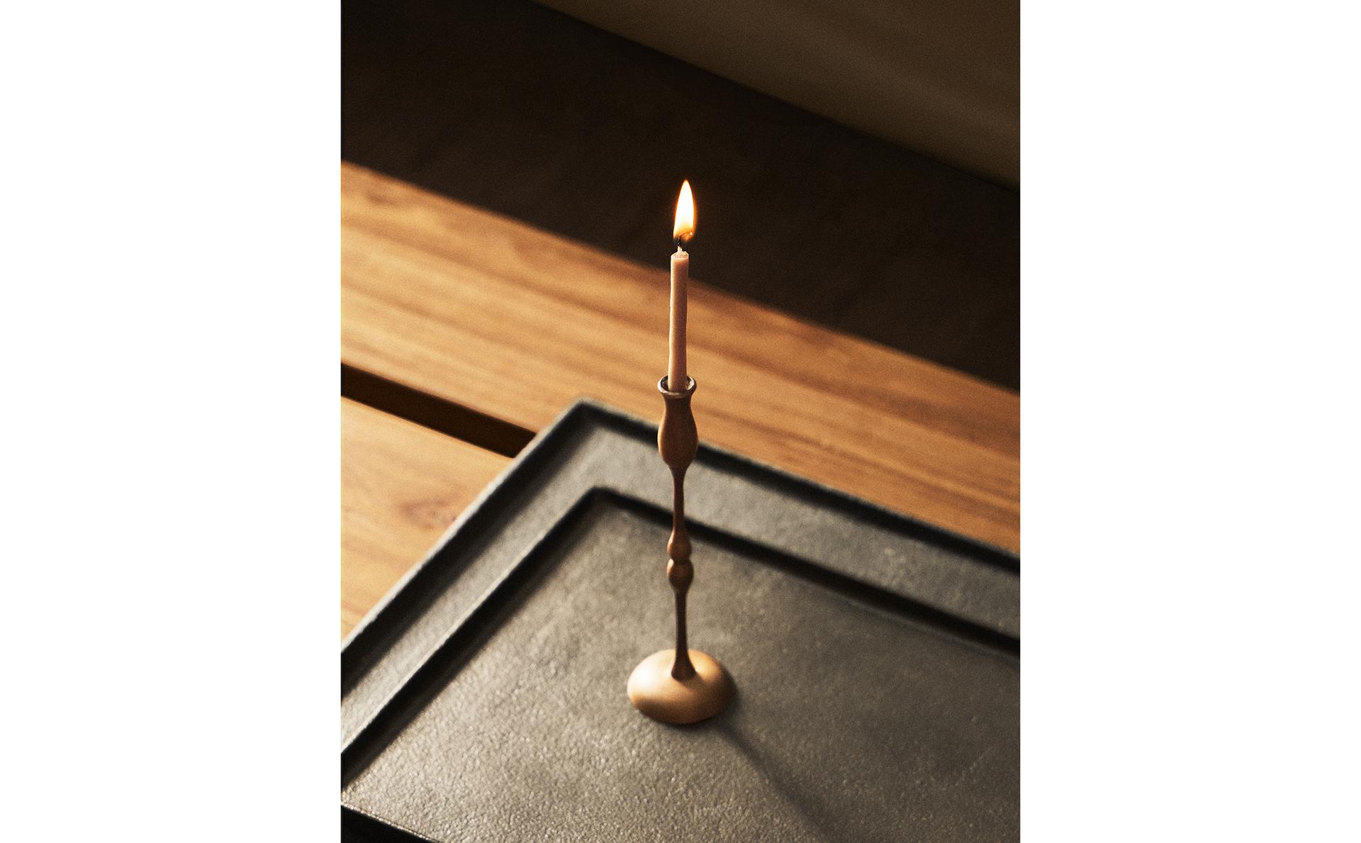 MINI GEOMETRIC BRASS CANDLESTICK