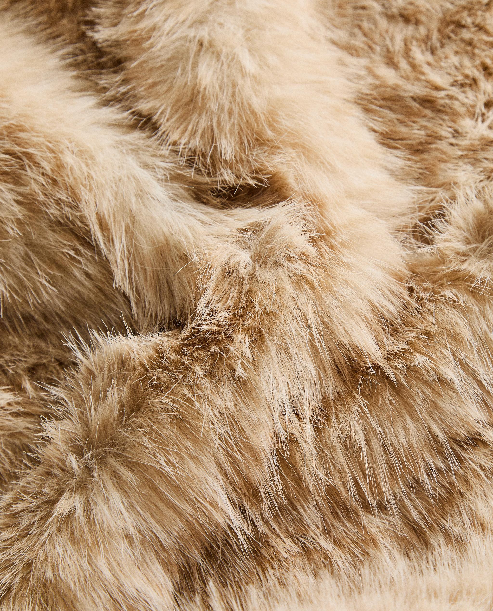 zara ザラホーム フェイクファーボアブランケット毛布ブラウンベージュ zara homeザラホーム○フェイクファーボアブランケット毛布