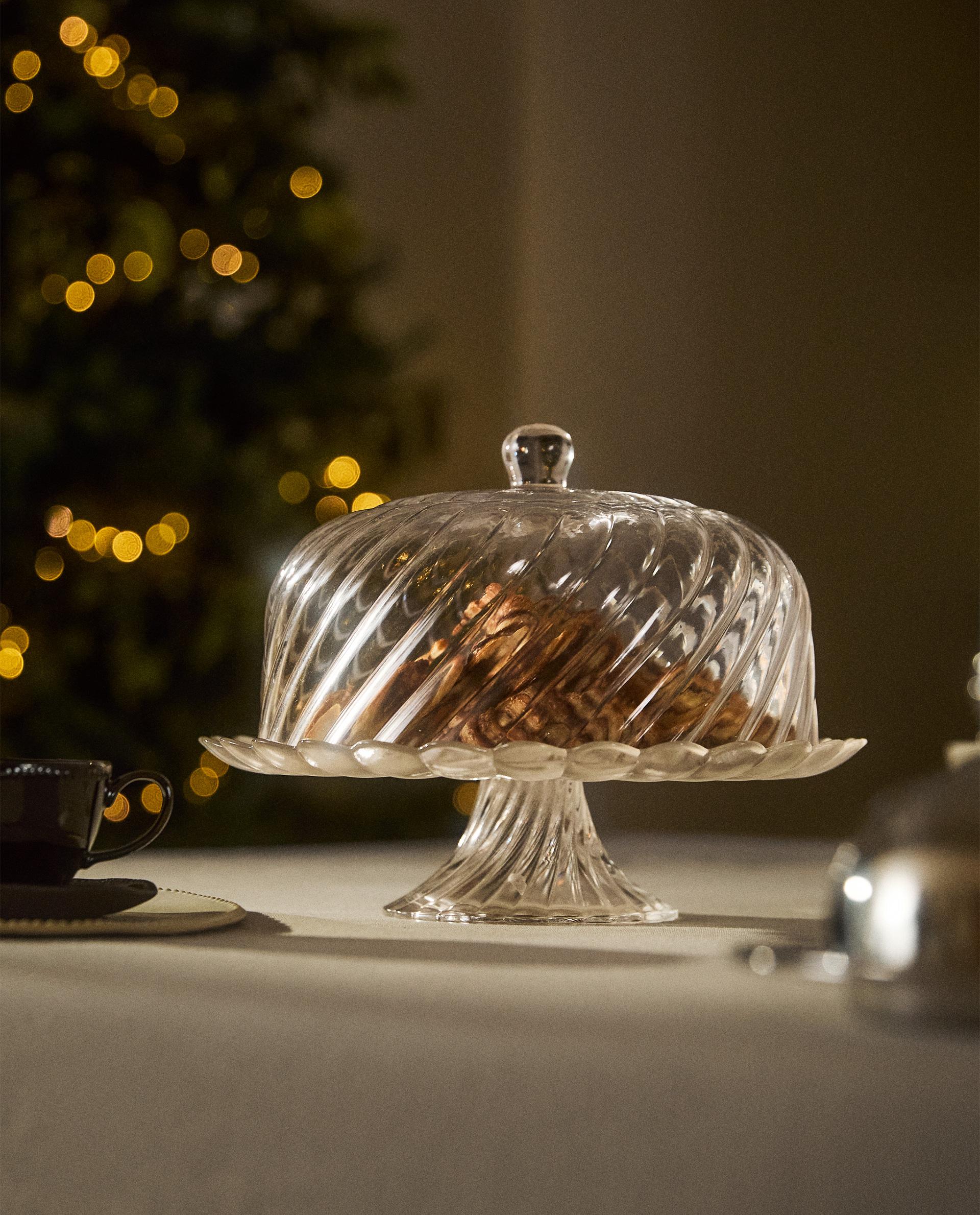 リーフリースとストライプガラスケーキスタンド | Zara Home 日本/Japan