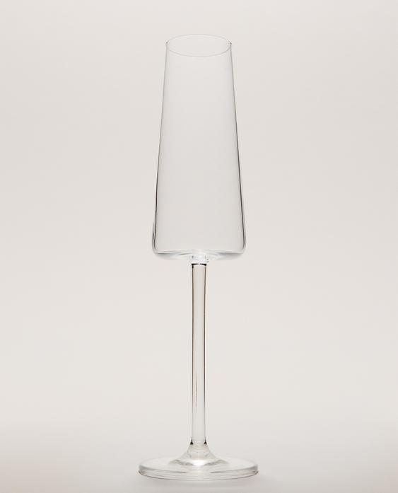 CONICAL CRYSTALLINE FLUTE GLASS