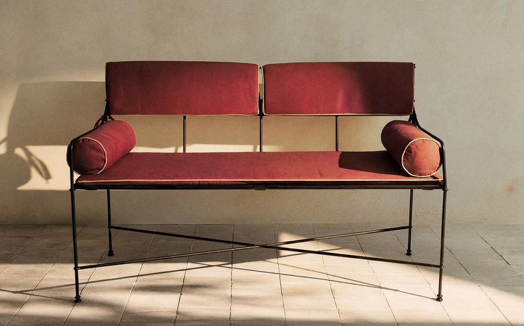 PANCA FORGIATA E CUSCINI