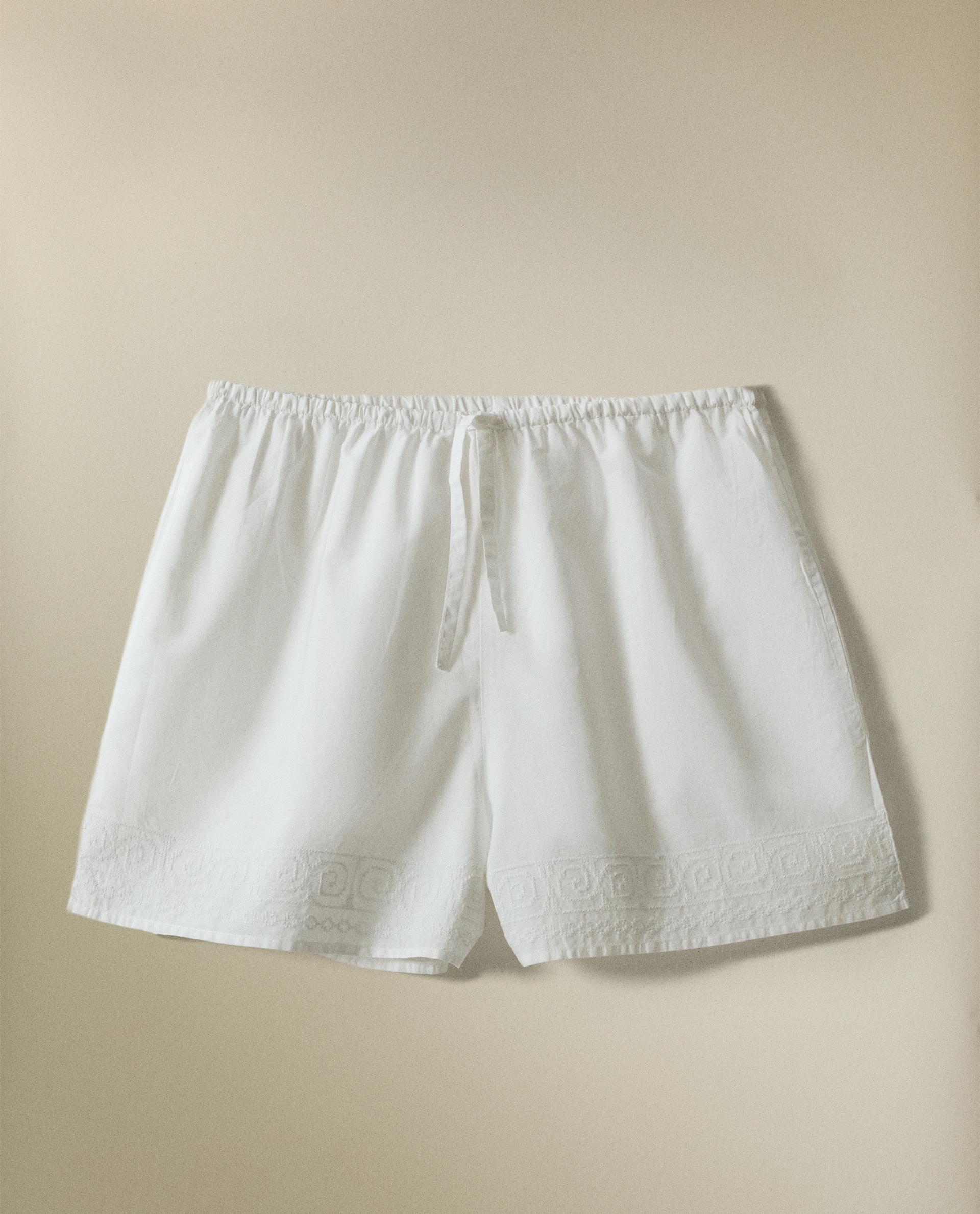 LACE AND EMBROIDERED SHORTS | Zara Home United States of America