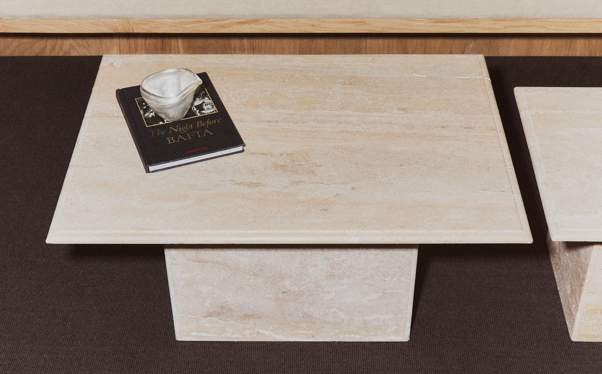 MESA AUXILIAR MÁRMOL TRAVERTINO MESA AUXILIAR MÁRMOL TRAVERTINO