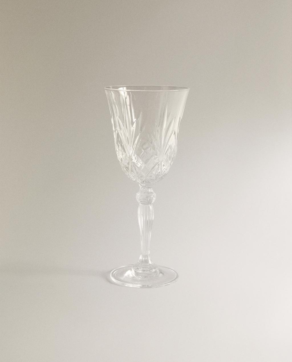 VERRE À VIN TAILLÉ CRISTALLIN