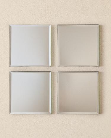 FLERPACK GLASUNDERLÄGG MED SPEGELEFFEKT (4-PACK)