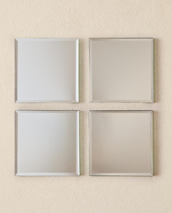 LOT DE DESSOUS DE VERRE POLI MIROIR (LOT DE 4) LOT DE DESSOUS DE VERRE POLI MIROIR (LOT DE 4)