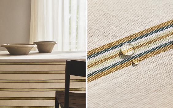 مفرش مائدة مغلف بالراتنج بخطوط غير منتظمة