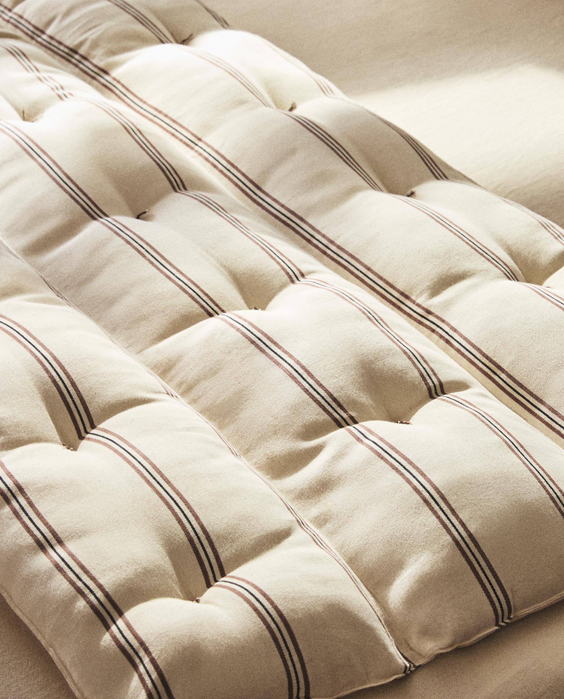 STRIPED COTTON MATTRESS TOPPER X TENSIRA