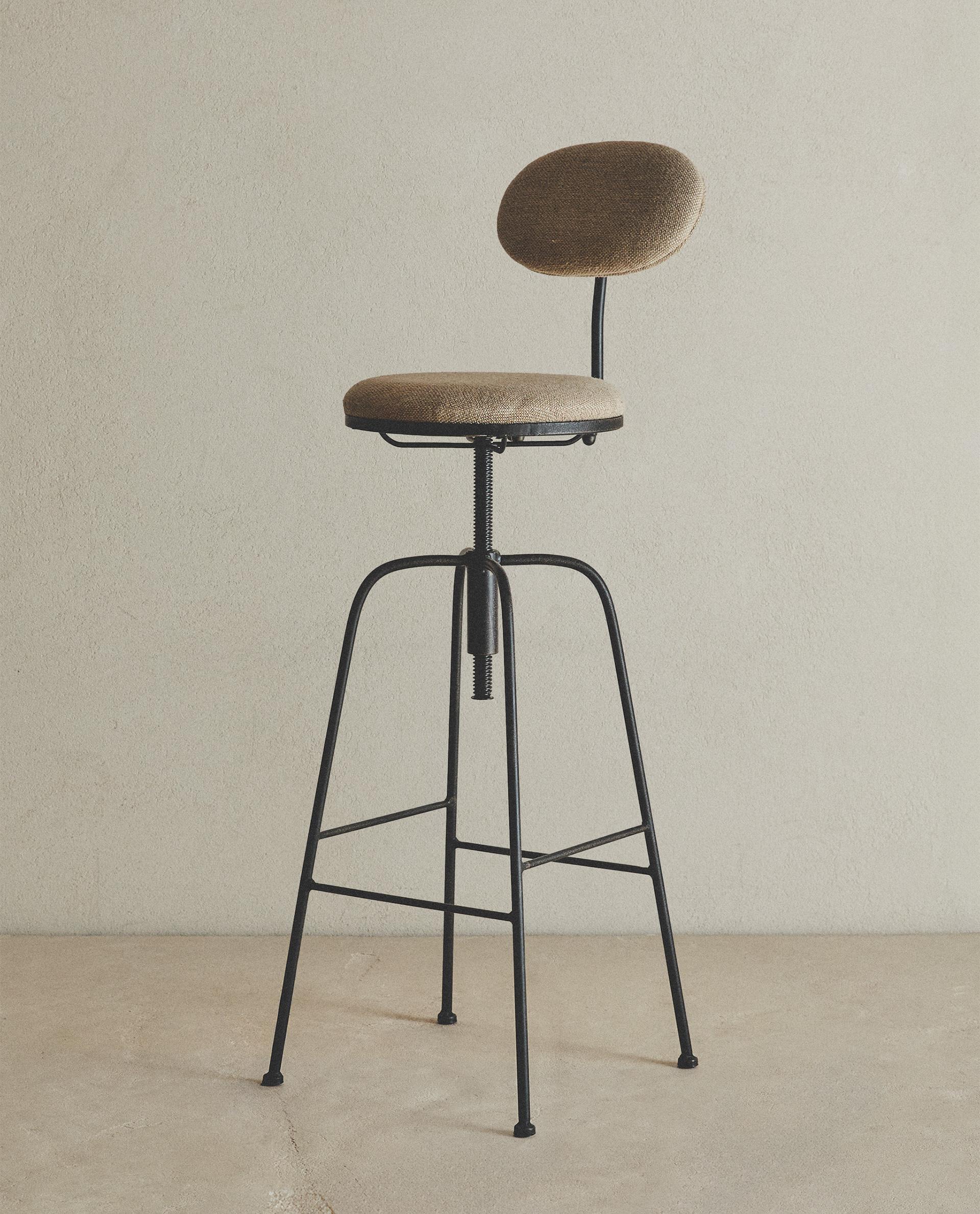 回転式 ハイスツール 背もたれ付き | Zara Home 日本/Japan