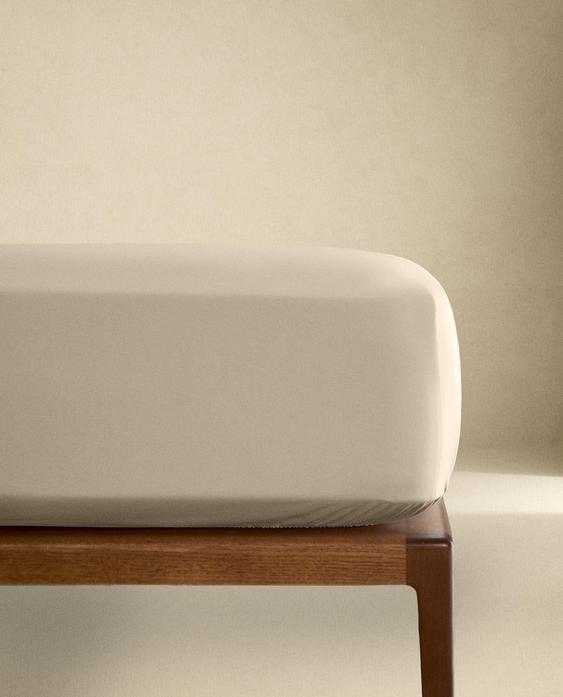 PERCALE FITTED SHEET | 40 CM HIGH (300 THREAD COUNT)