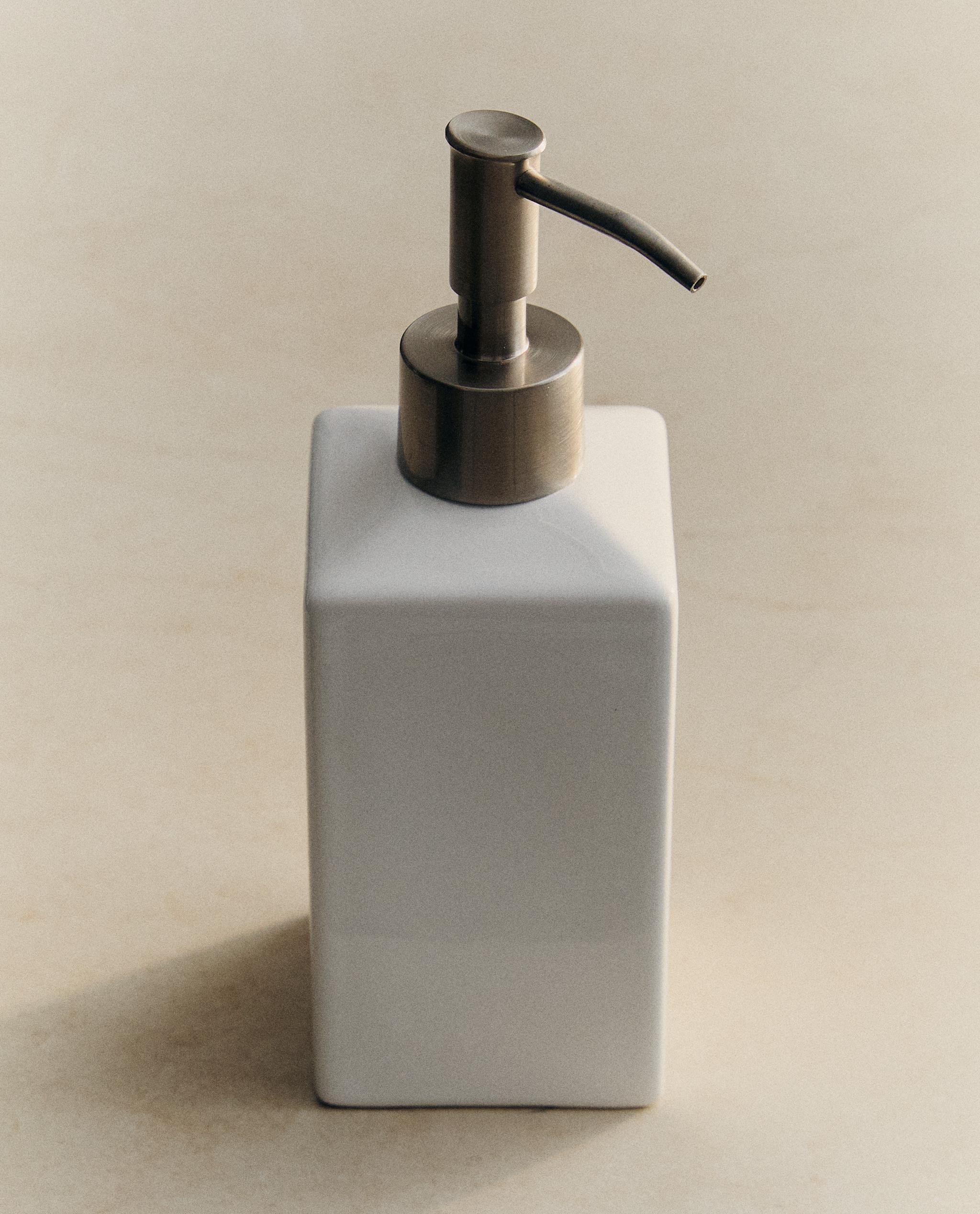 WHITE EARTHENWARE SOAP DISPENSER product thumbnail 4