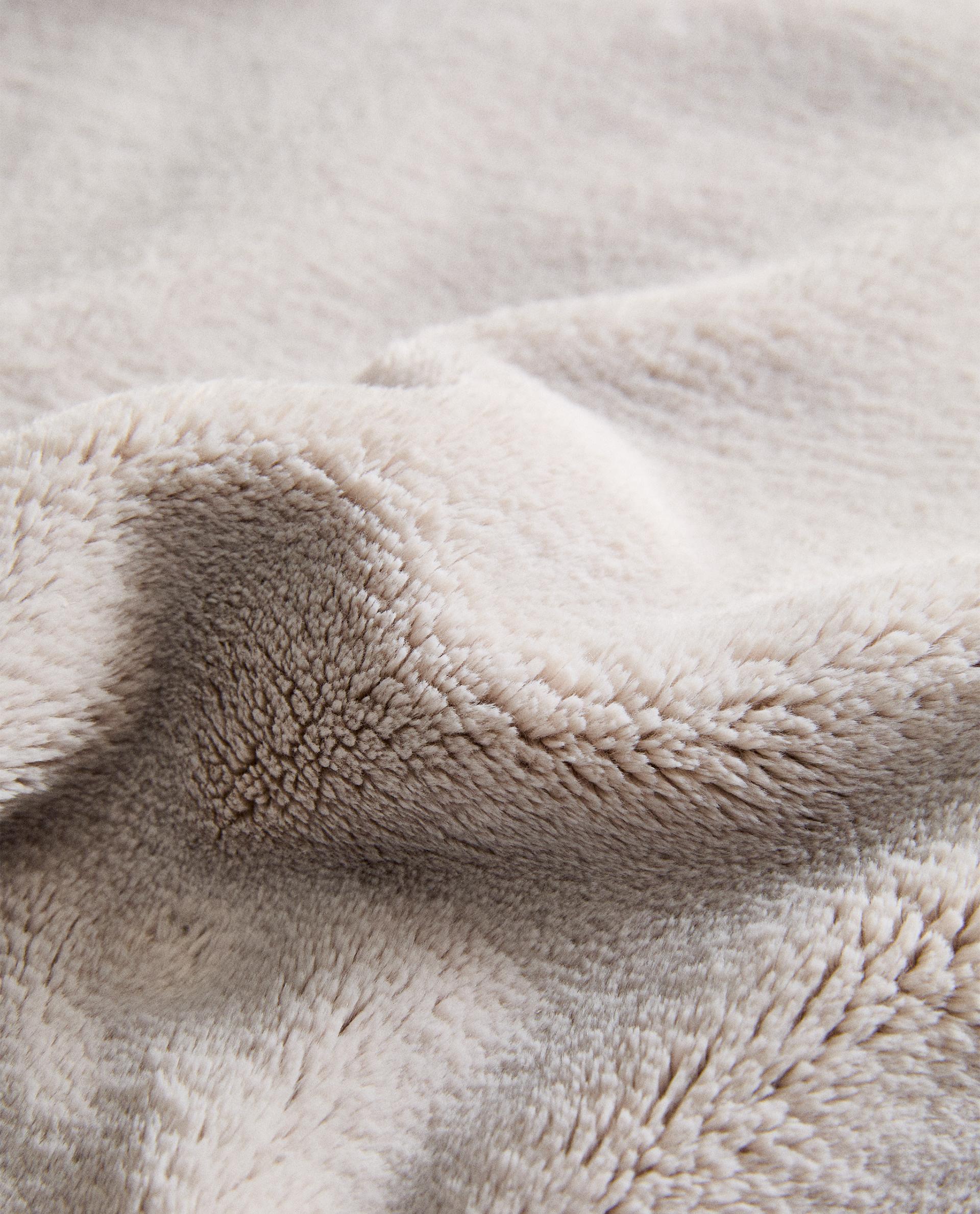 ザラホーム ボアブランケット ベージュ フリース ブランケット | Zara Home 日本/Japan