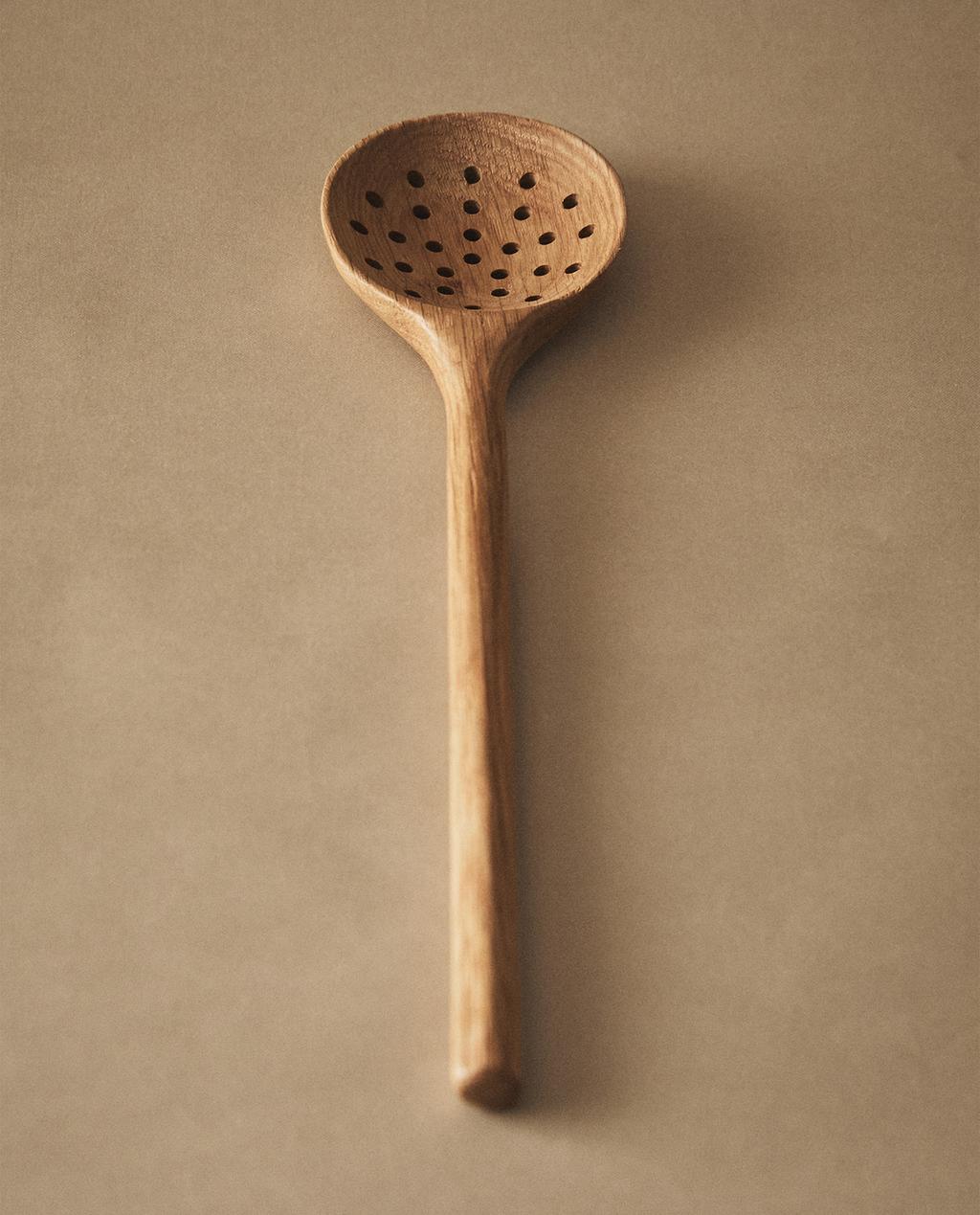 OAK SLOTTED SPOON