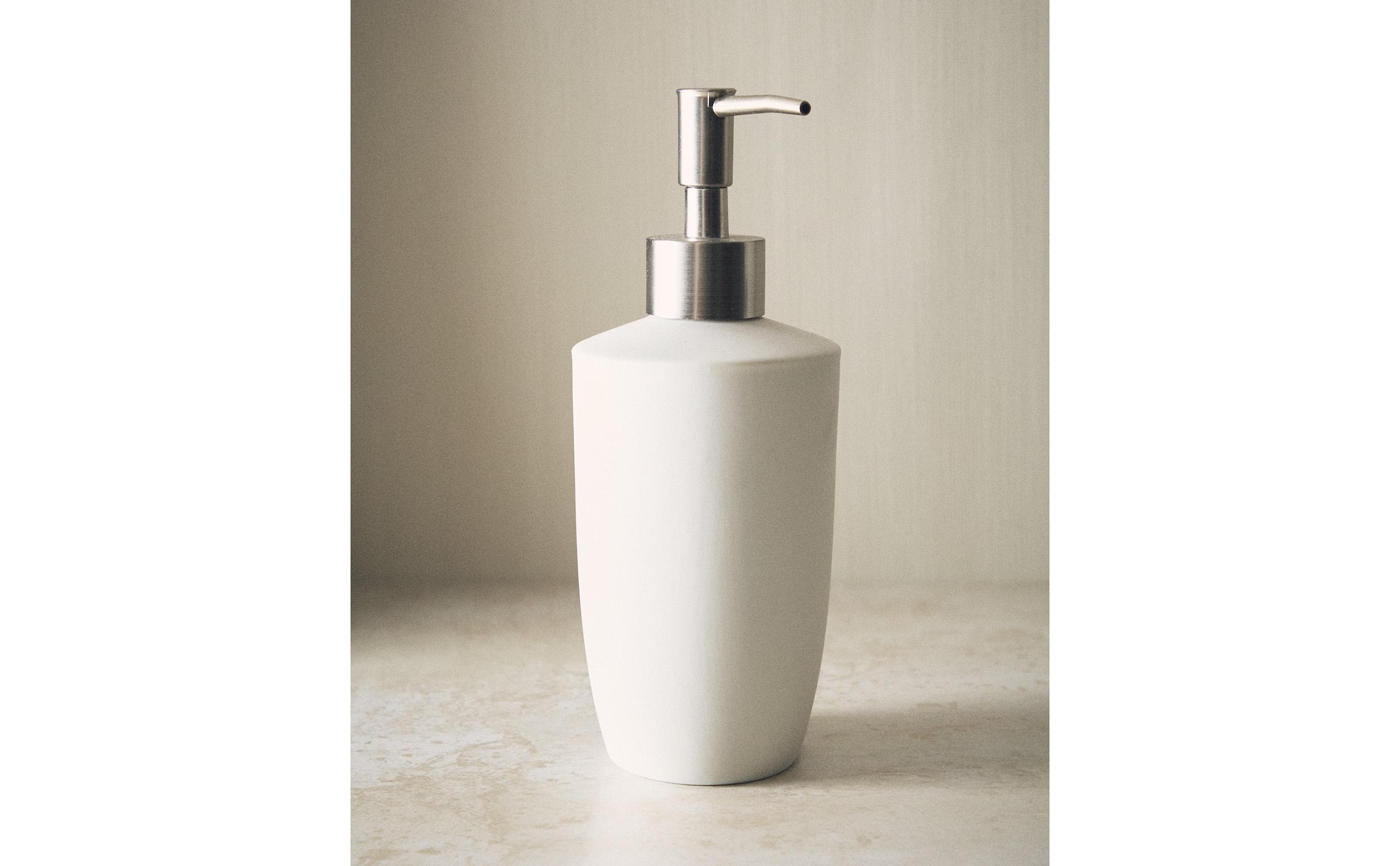 旧イマンのリボンホーローソープディスペンサー 旧イマンのリボンホーローソープディスペンサー