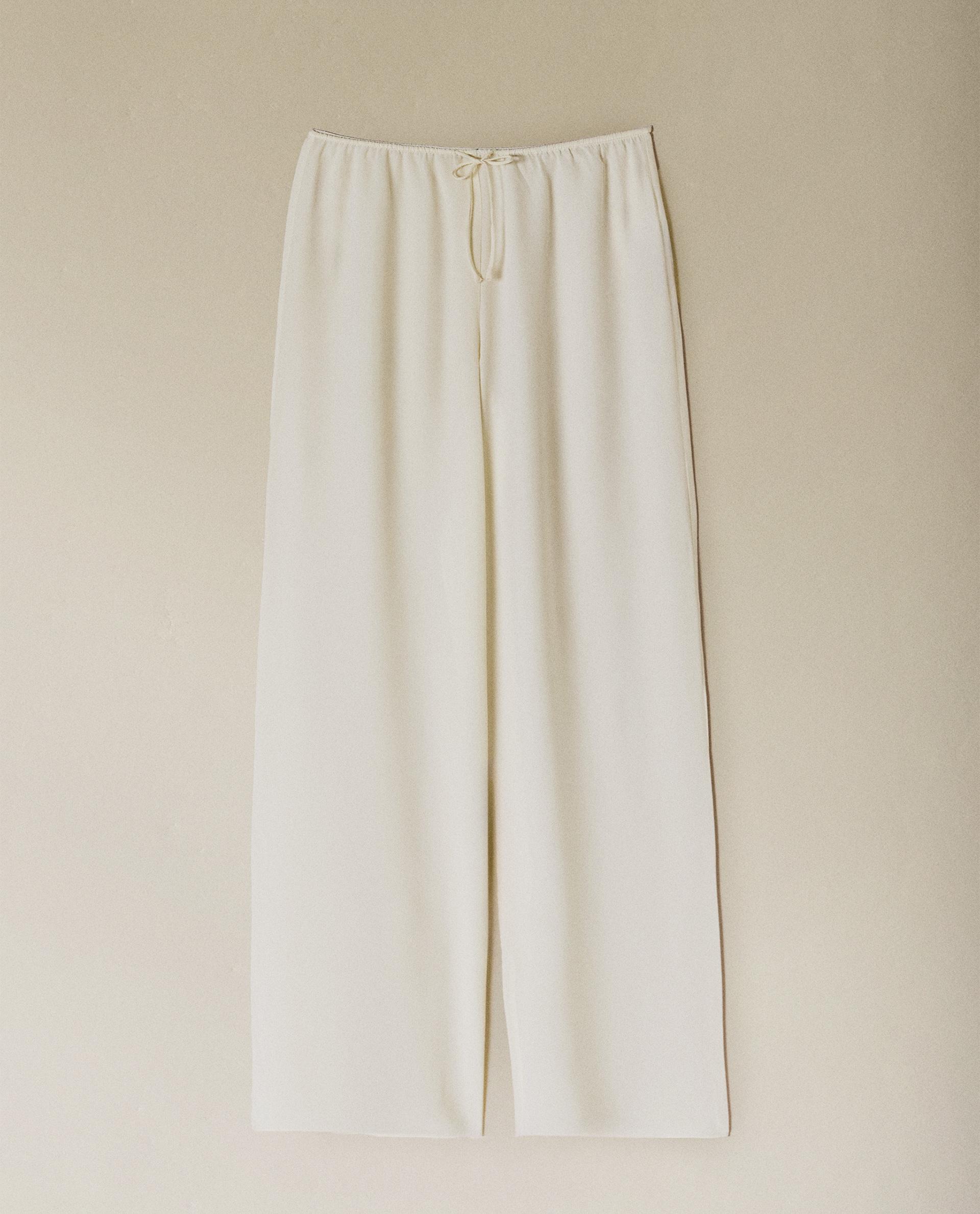 ZARA シルクブレンドパンツ　新品タグ付 ZARA購入品】日本でも買える！ZARAで見つけた新作アイテムを使っ