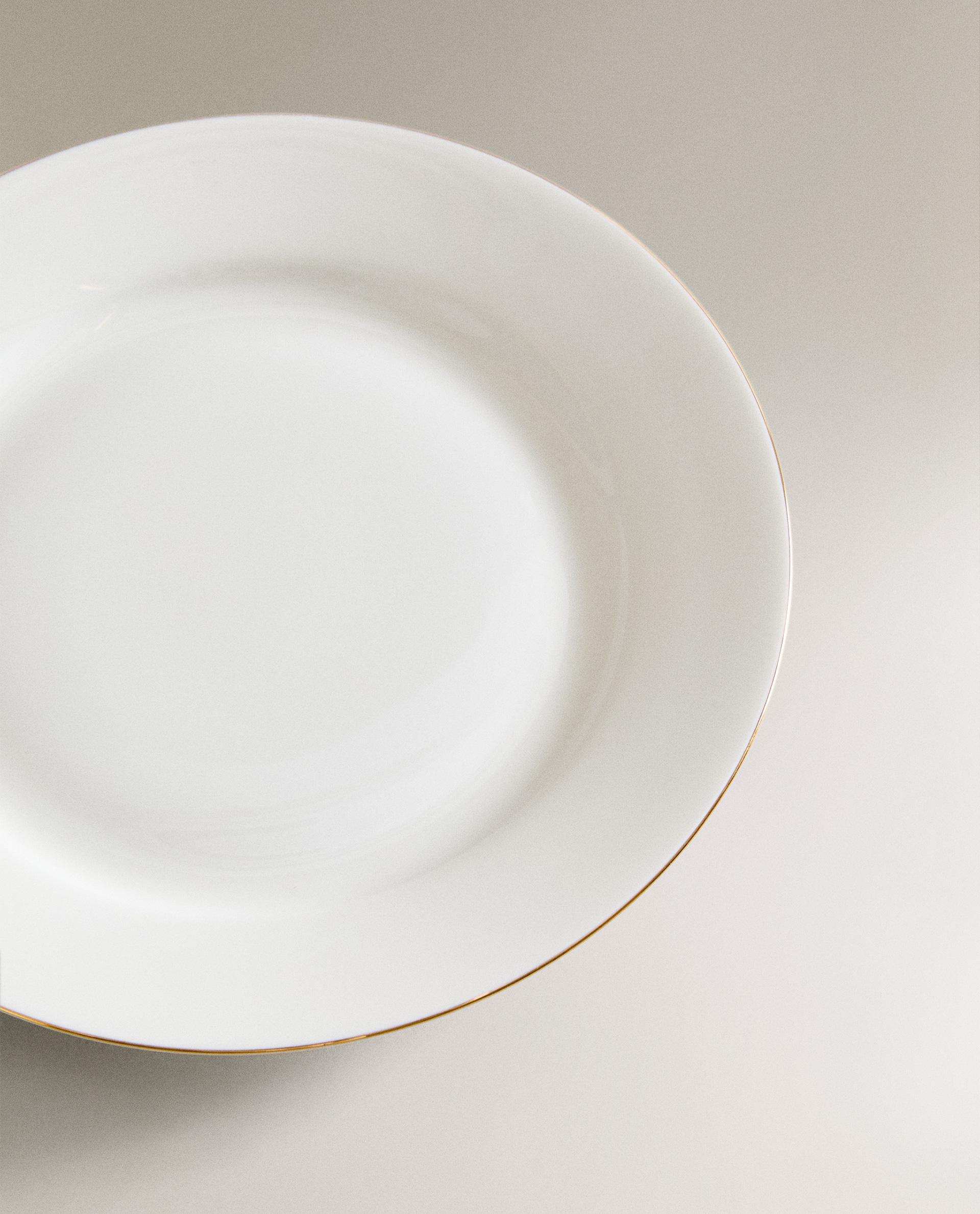 RIMMED BONE CHINA DESSERT PLATE product thumbnail 2