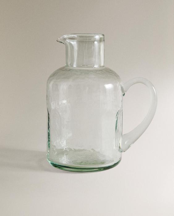 HAMMERED GLASS JUG HAMMERED GLASS JUG