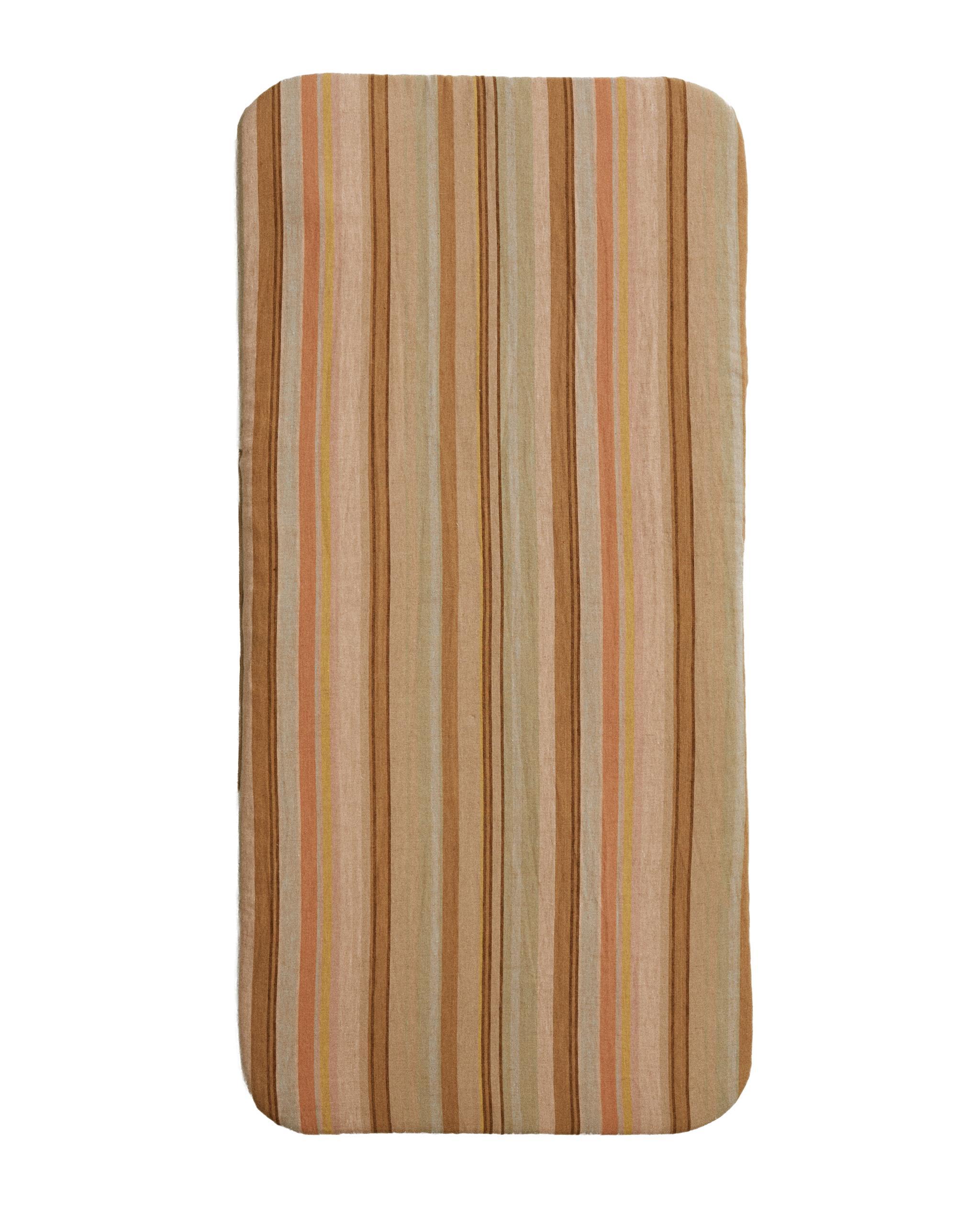 STRIPED COTTON AND LINEN ACCENT CHAIR SEAT CUSHION product thumbnail 4