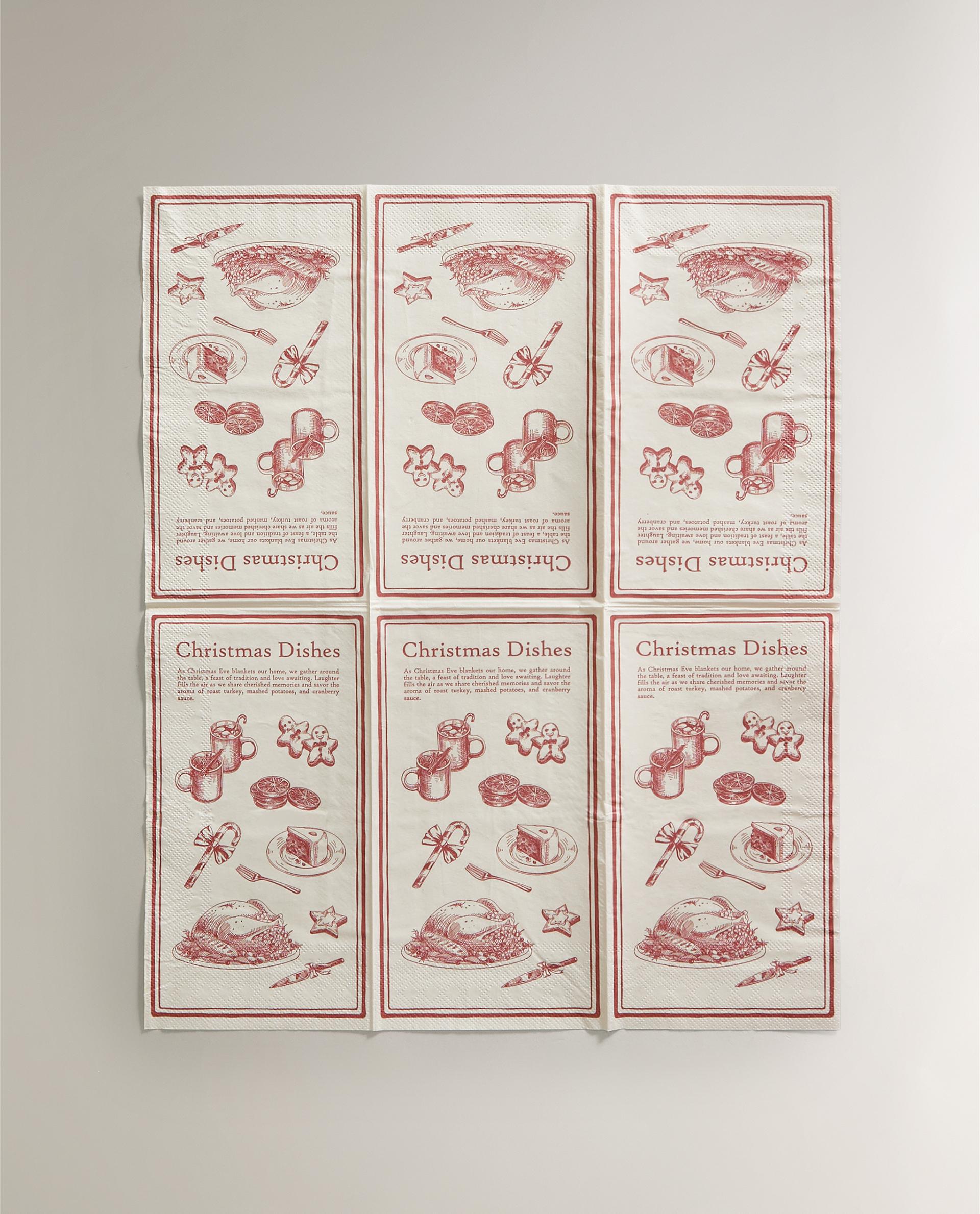 PACK SERVILLETAS PAPEL RECETAS NAVIDAD (PACK DE 30)