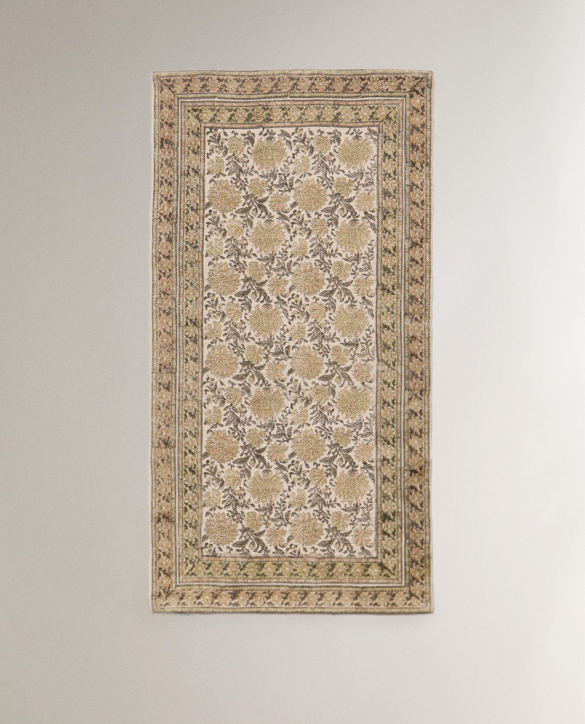 フローラルプリント コットンラグ | Zara Home 日本/Japan