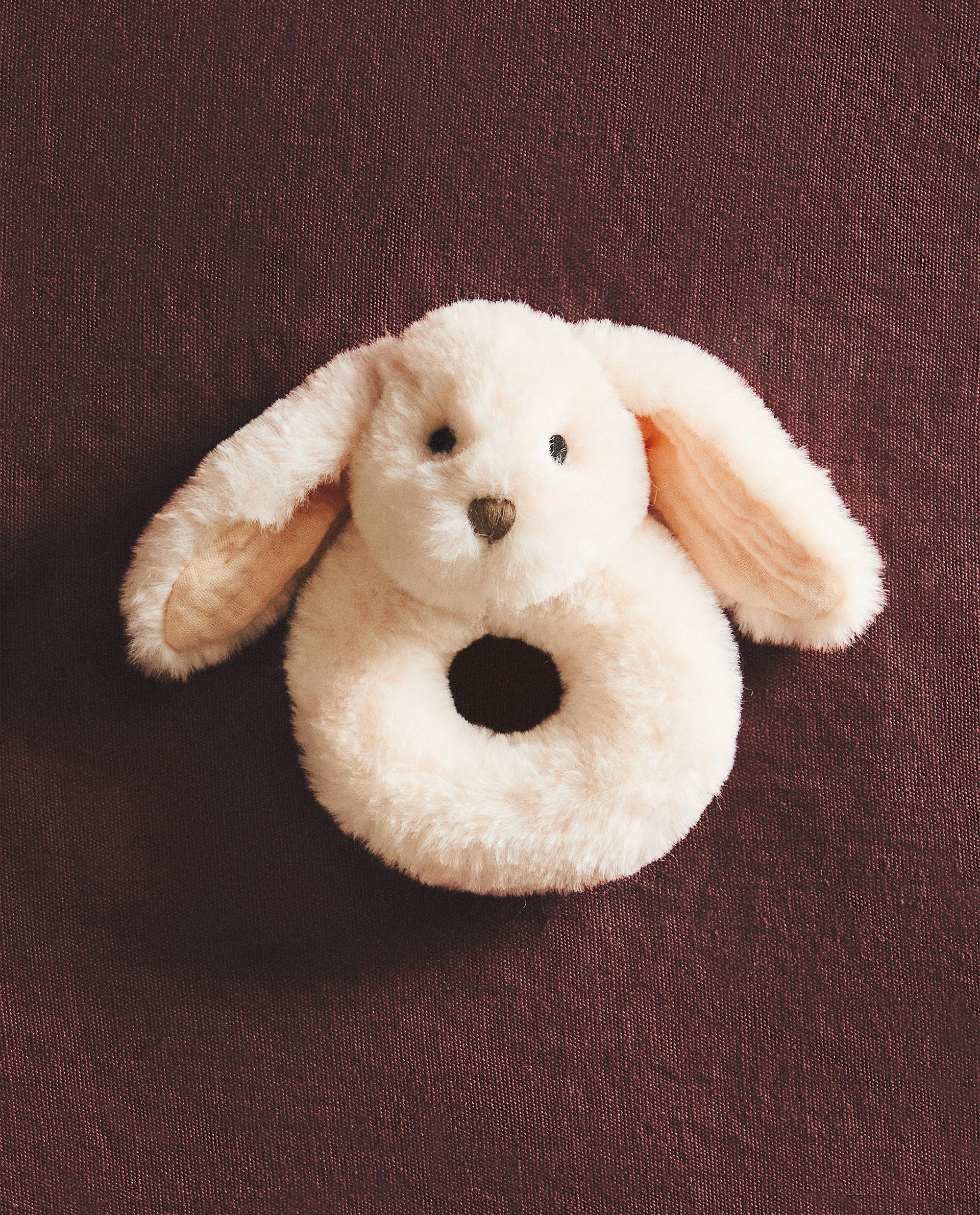 CHILDREN’S BUNNY PLUSH TOY RATTLE