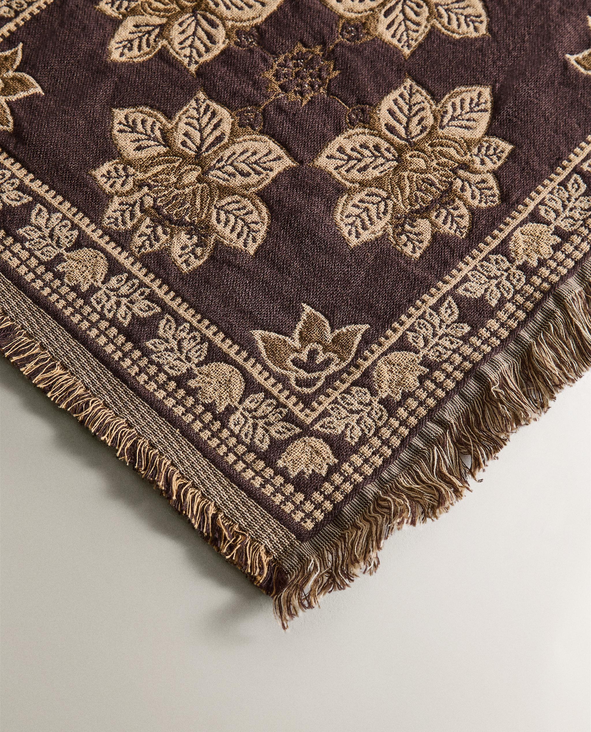 フローラル ジャカード ブランケット | Zara Home 日本/Japan