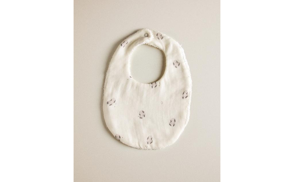 아기용 토끼 프린트 턱받이