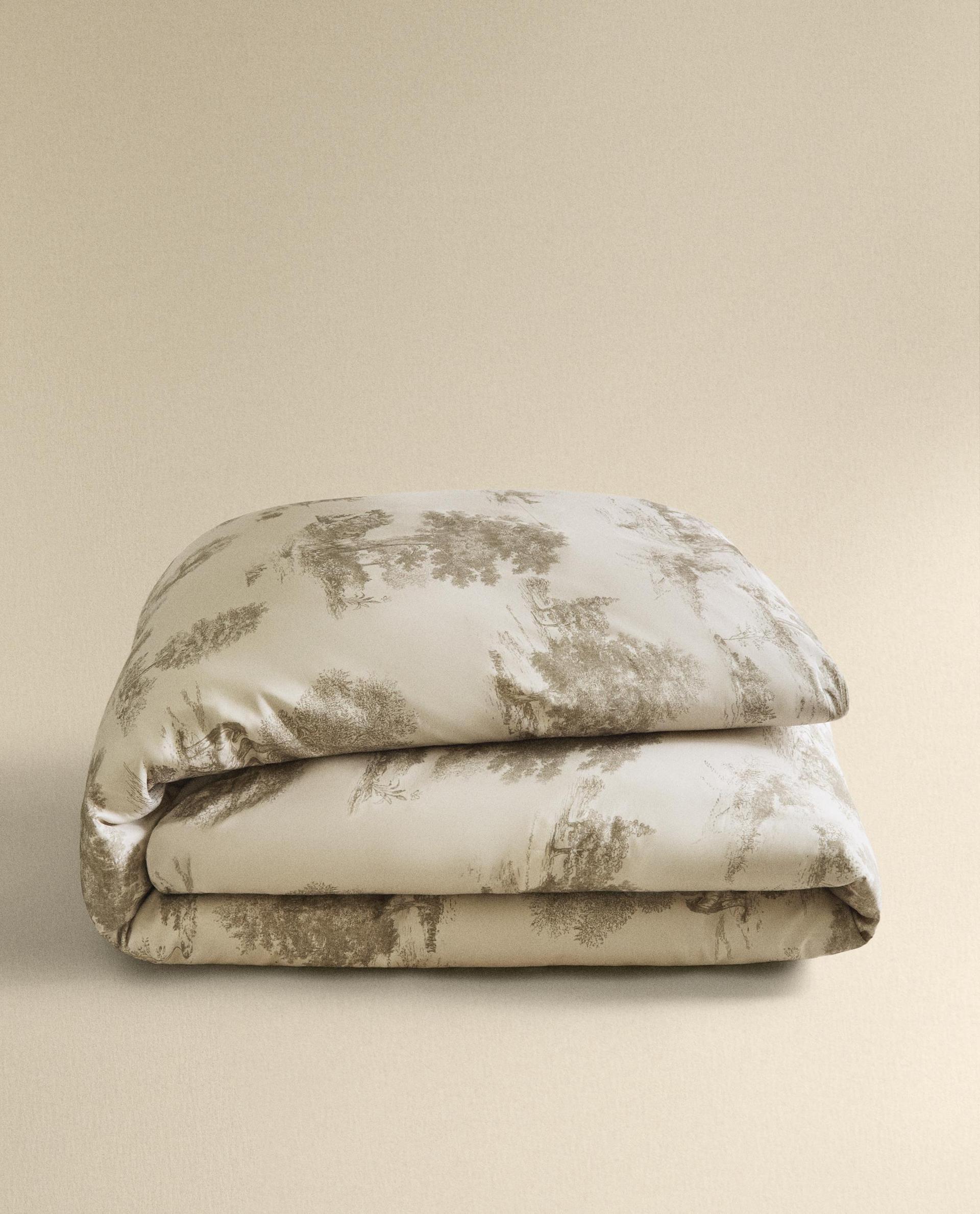 SATEEN DUVET COVER WITH PRINT (300 THREAD COUNT)