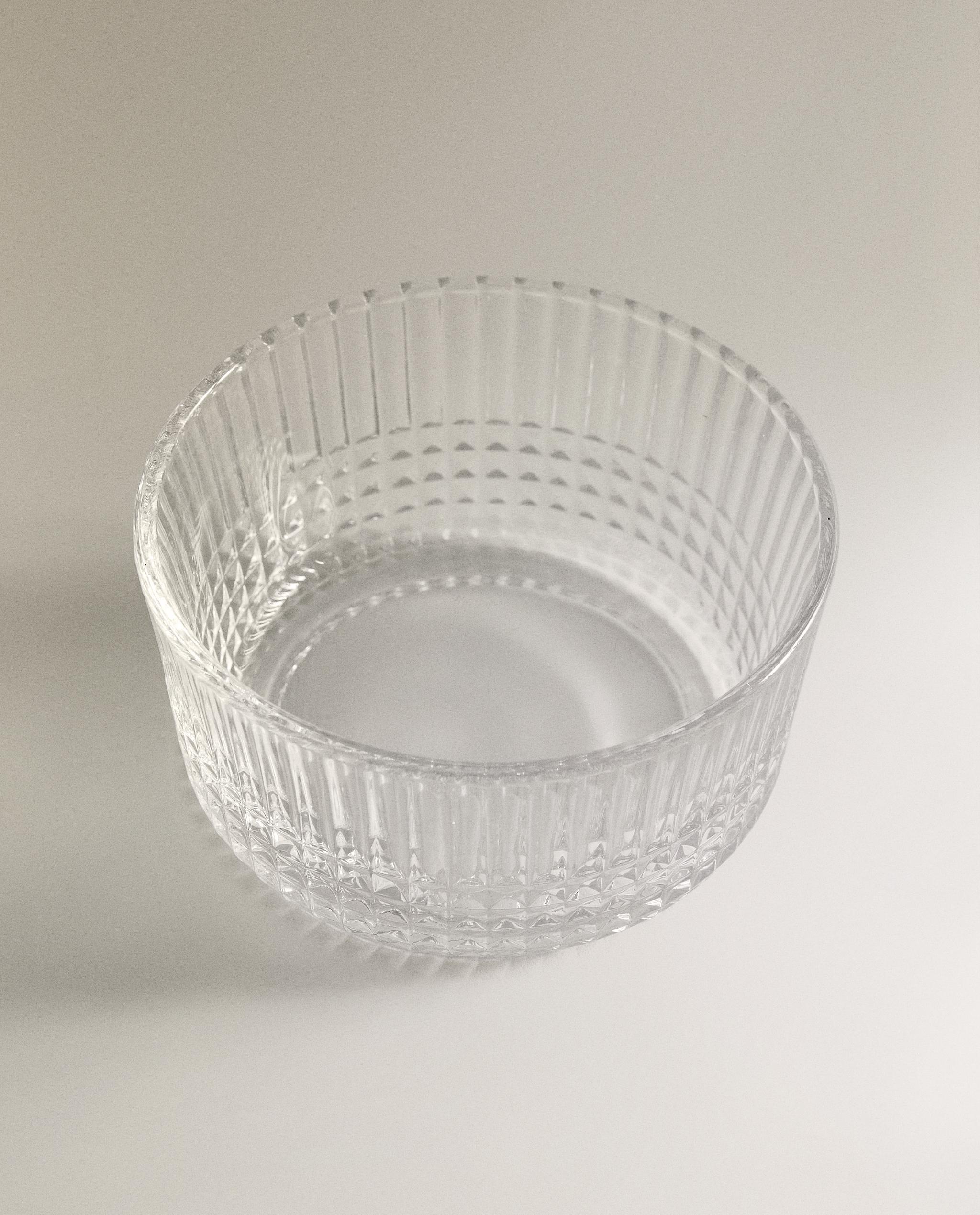 GLASS MINI BOWL WITH RAISED GEOMETRIC DESIGN product thumbnail 9