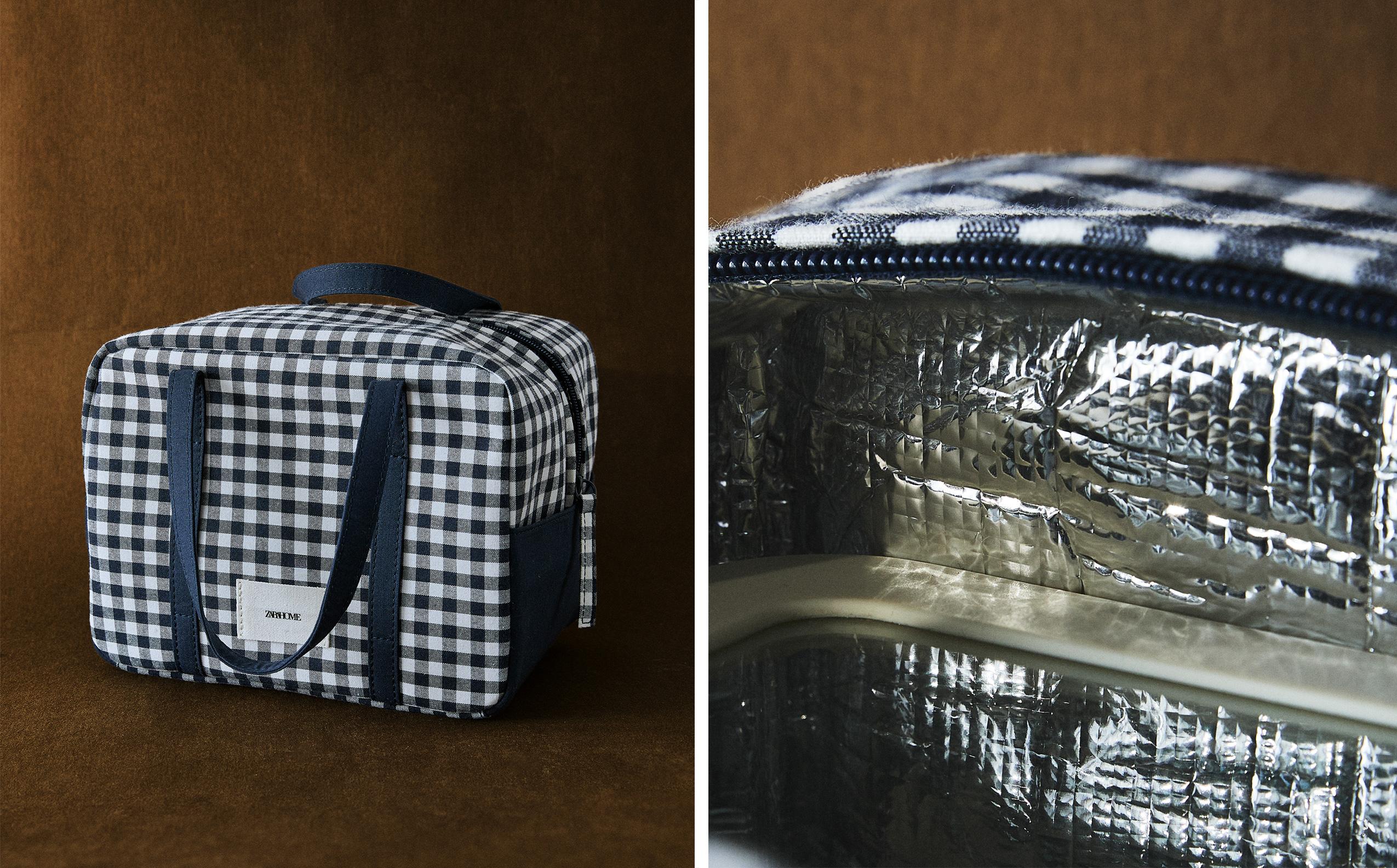 GINGHAM THERMAL FOOD BAG