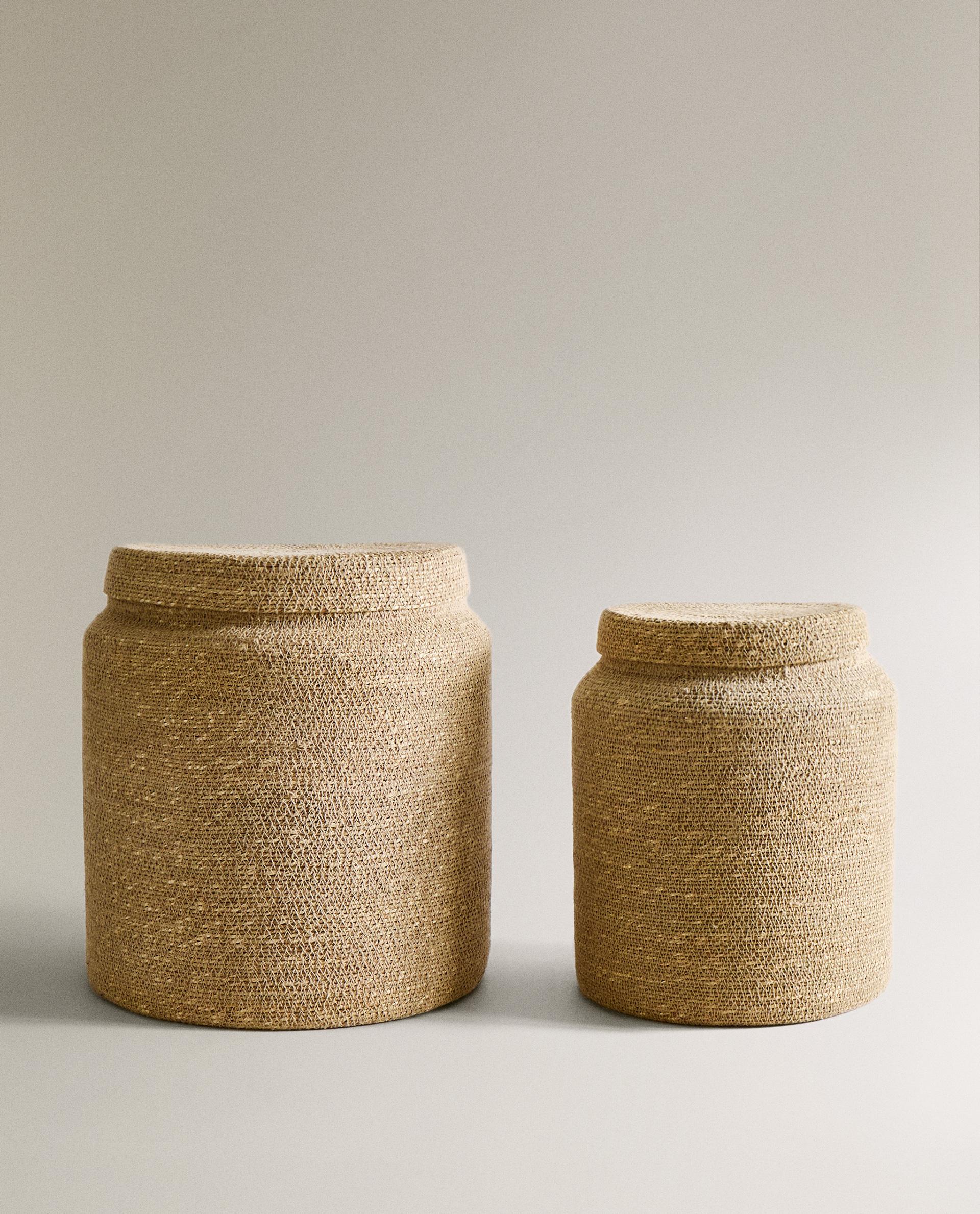 SEAGRASS BASKET WITH LID product thumbnail 3