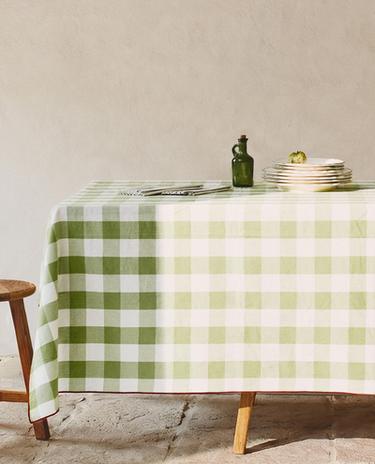 GINGHAM COTTON TABLECLOTH