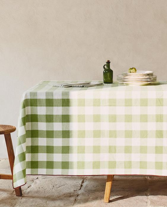 GINGHAM COTTON TABLECLOTH