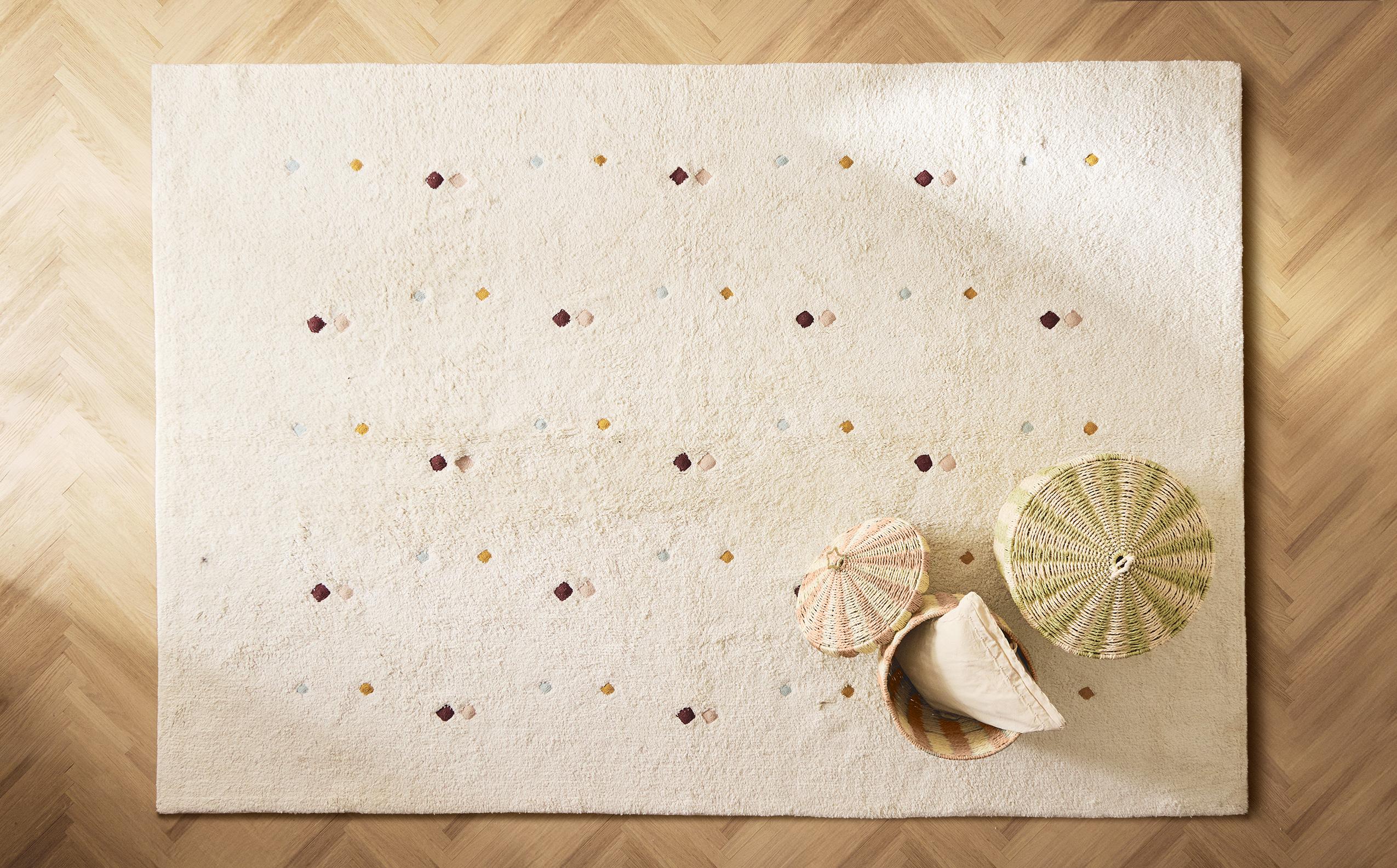 KIDS' MULTICOLOURED EMBROIDERED DIAMOND RUG product thumbnail 12