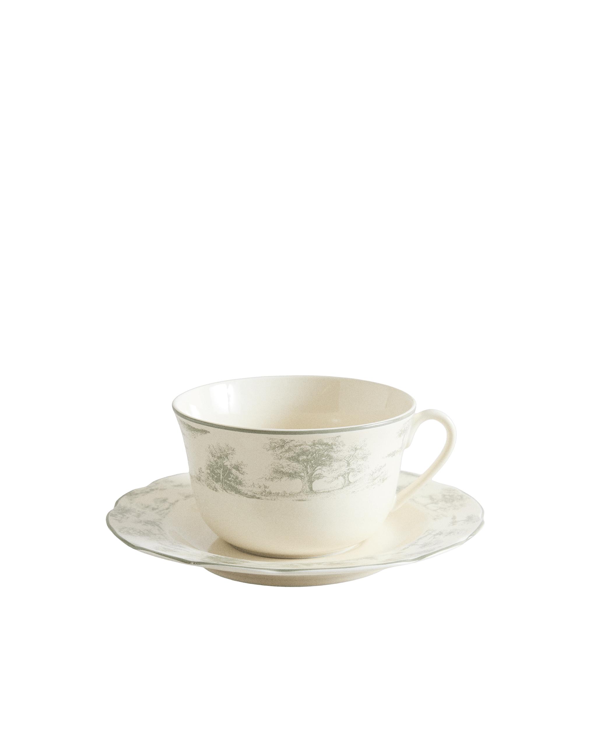 TOILE PORCELAIN TEACUP AND SAUCER product thumbnail 2