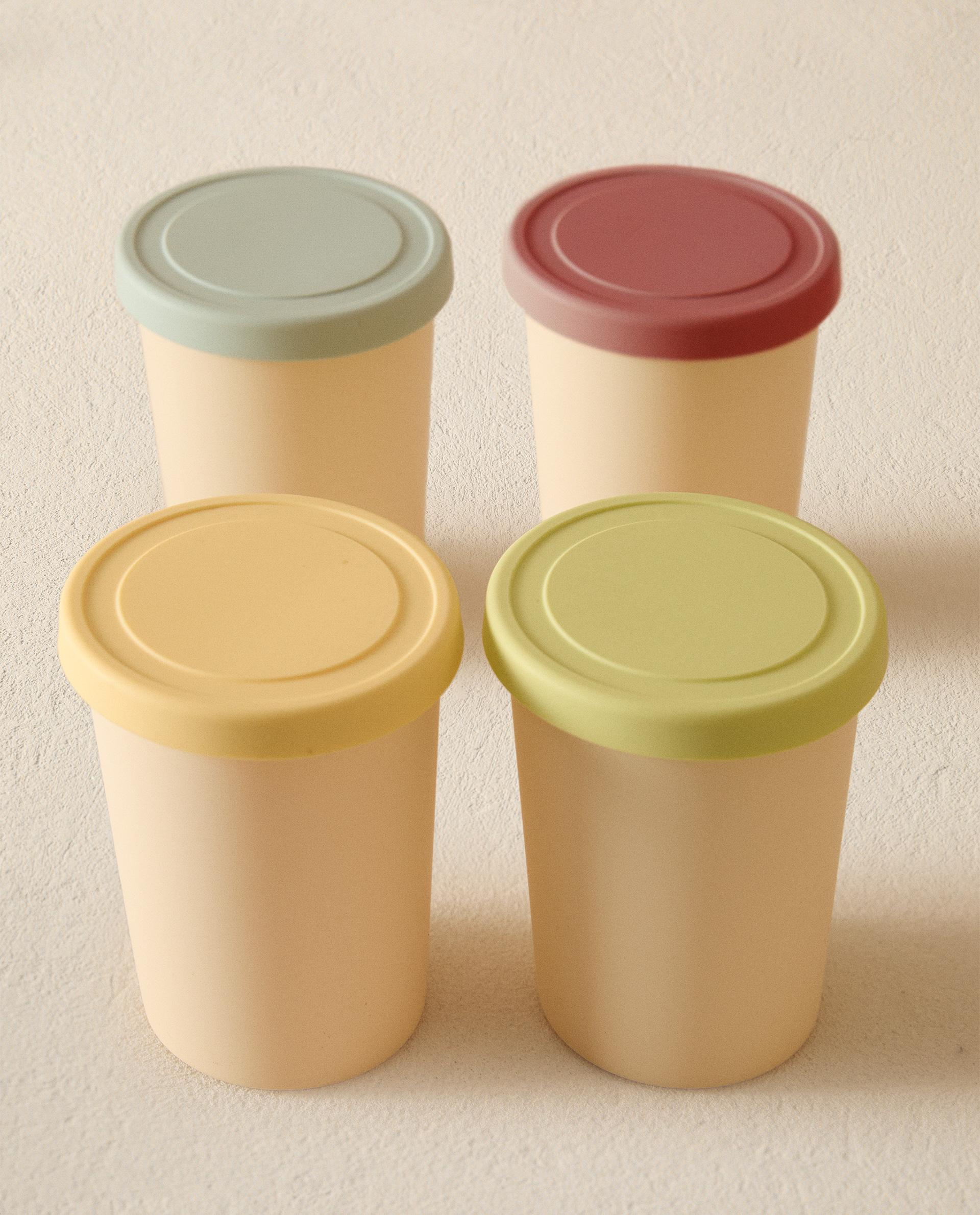 30 Pack 8.5 Oz Reusable Ice Cream Containers With Silicone Lids - Freezer Safe, Stackable - View #3