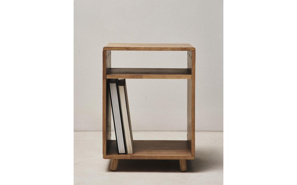 WOODEN BEDSIDE TABLE
