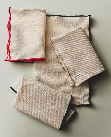 WAFFLE-KNIT KITCHEN TEA TOWEL PACK (PACK OF 4)
