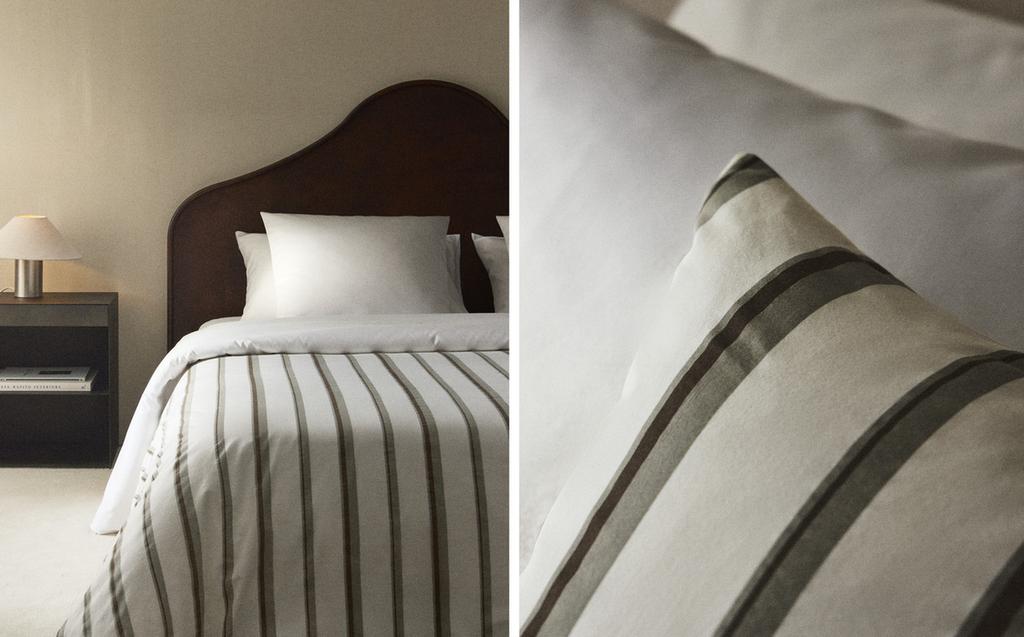 STRIPED PERCALE DUVET COVER (300 THREAD COUNT) STRIPED PERCALE DUVET COVER (300 THREAD COUNT)