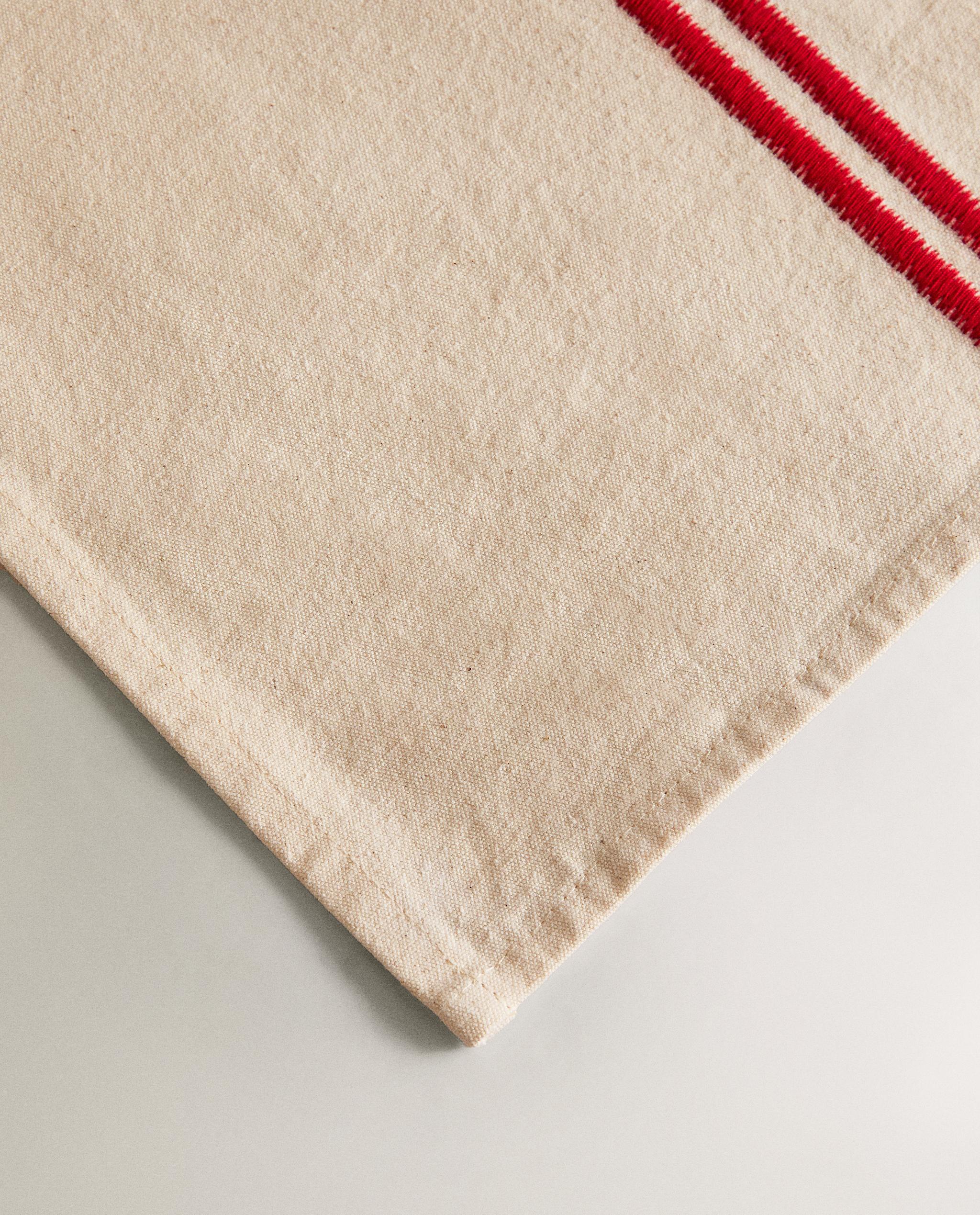 EMBROIDERED DOUBLE STRIPE TABLECLOTH product thumbnail 6