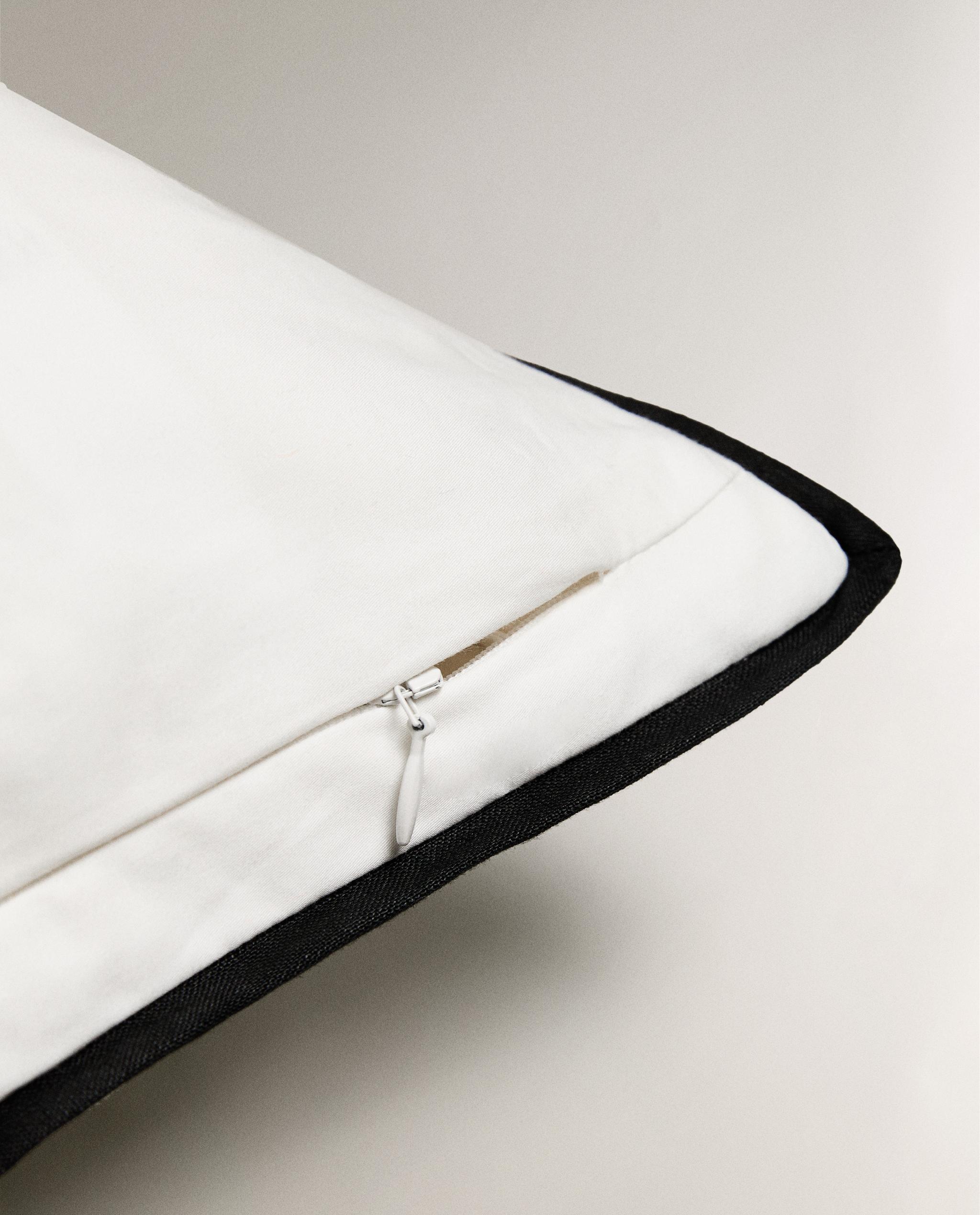 LINEN AND SATEEN CUSHION COVER WITH DOTS product thumbnail 13