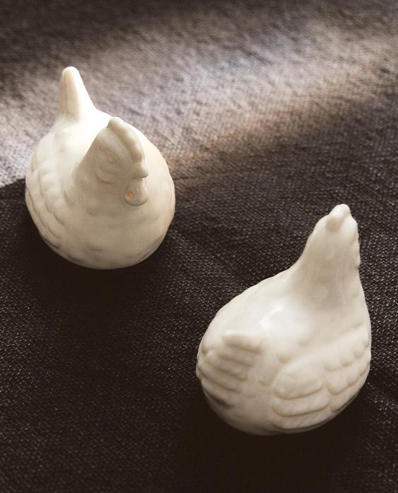 ENSEMBLE SALIÈRE ET POIVRIÈRE POULE