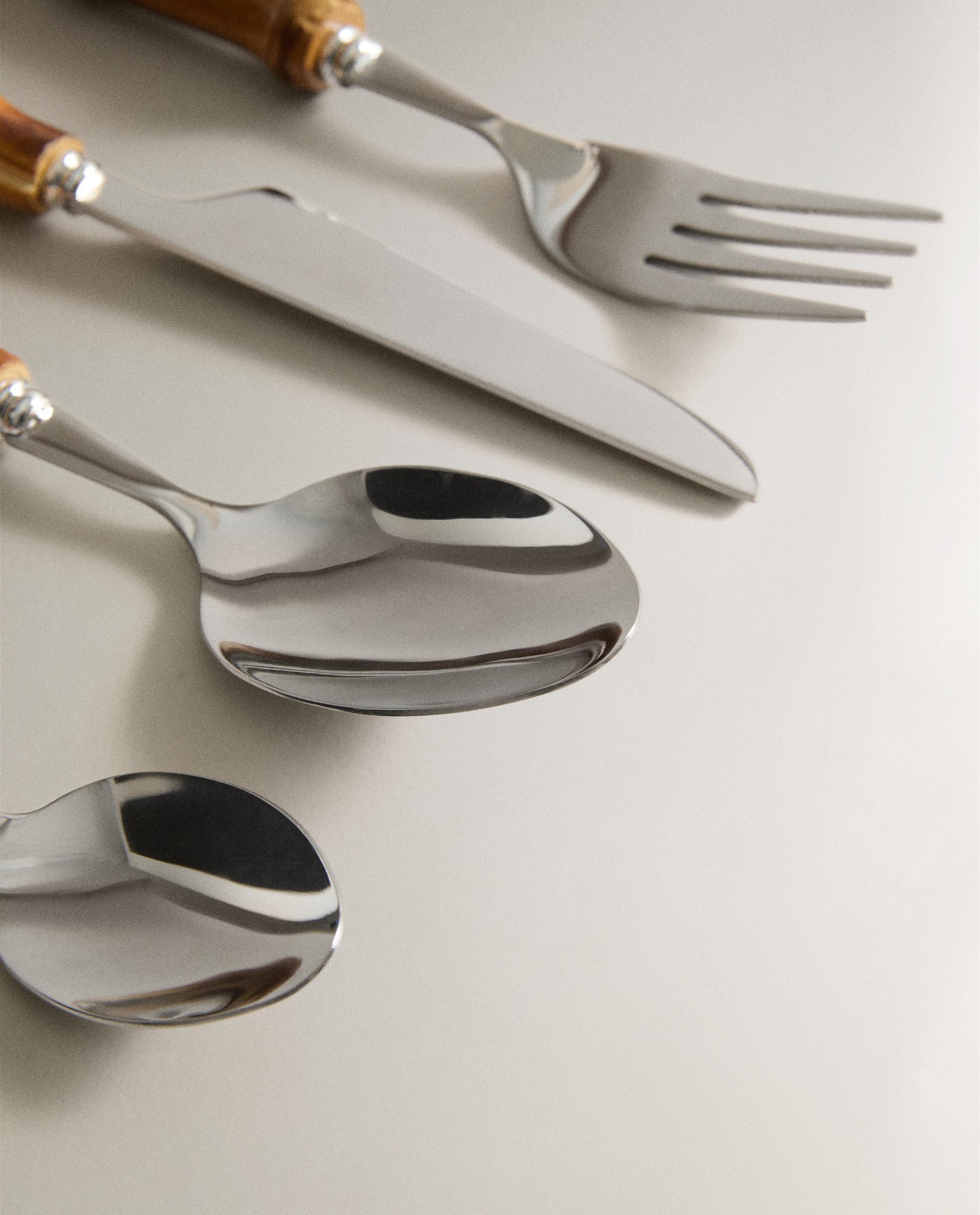 4-PIECE CUTLERY SET WITH BAMBOO HANDLE product thumbnail 7