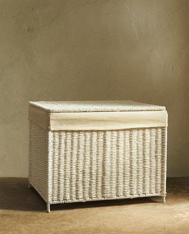 RECTANGLE FABRIC-LINED LAUNDRY BASKET