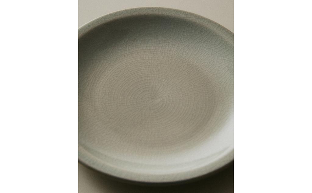 ENAMELLED STONEWARE DESSERT PLATE