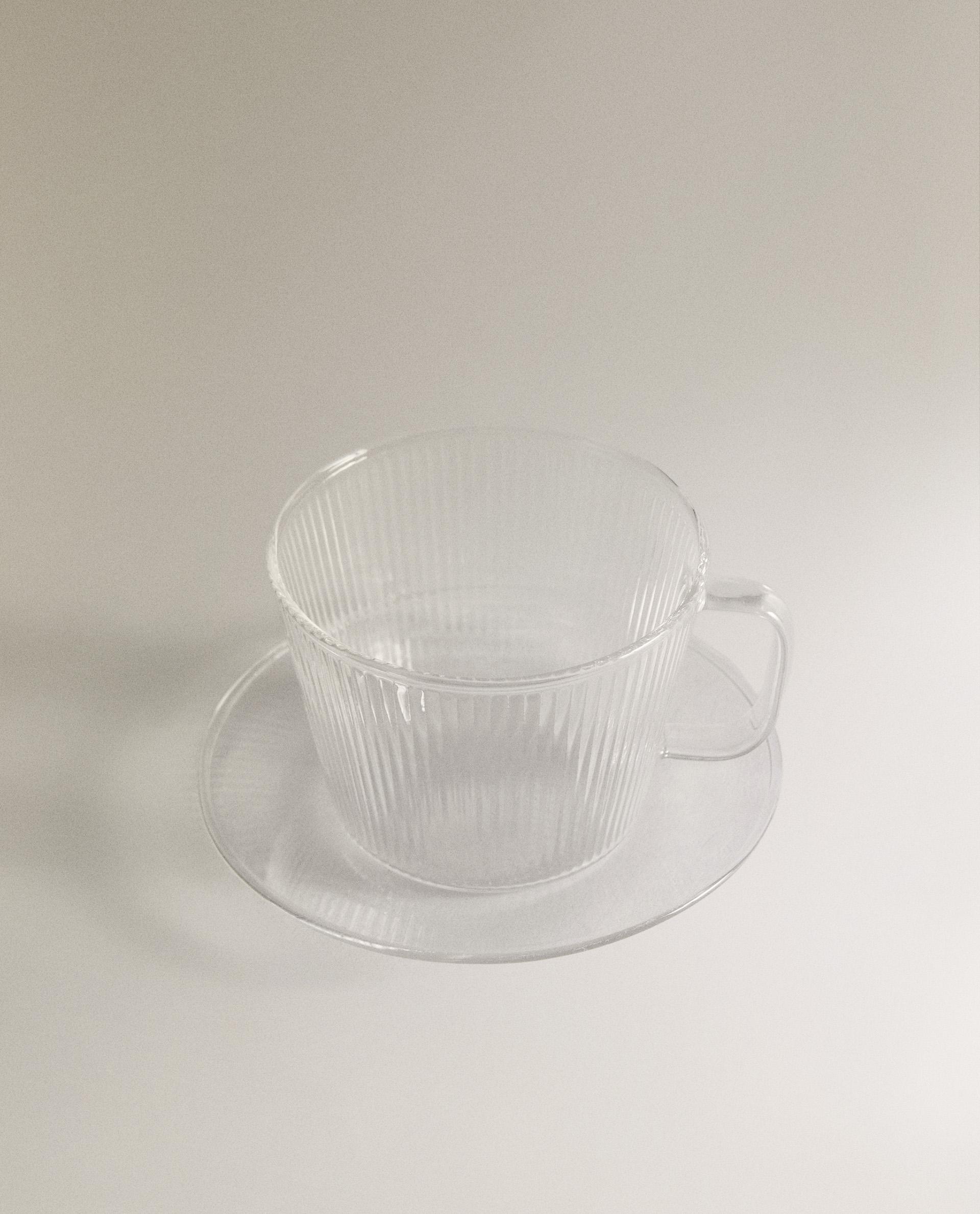 TASSE À THÉ ET SOUCOUPE BOROSILICATE