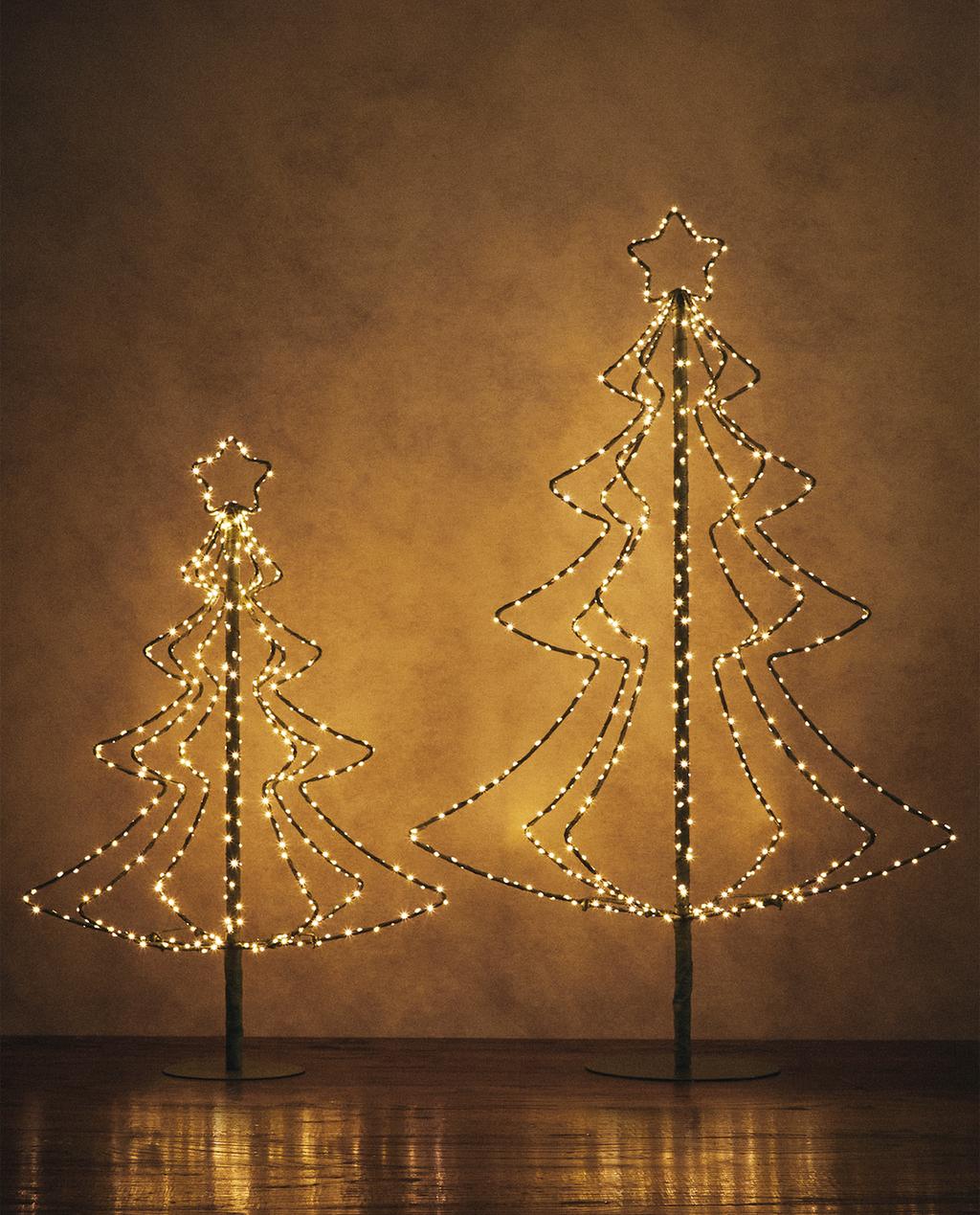 CHRISTMAS TREES WITH LED LIGHT STRUCTURE